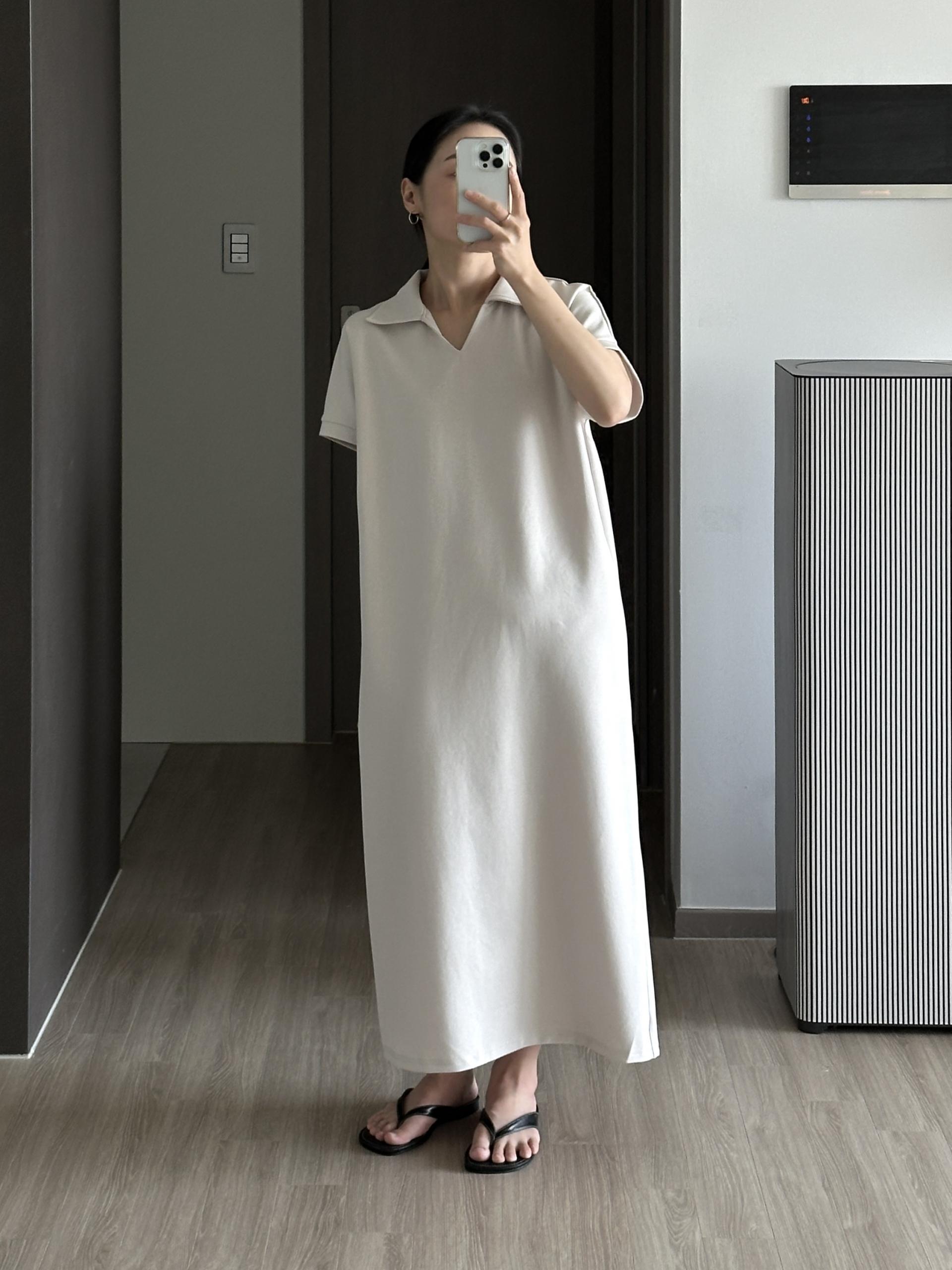 로먼 카라 원피스 | 4 COLOR (원단 재직중 1~2주 소요)