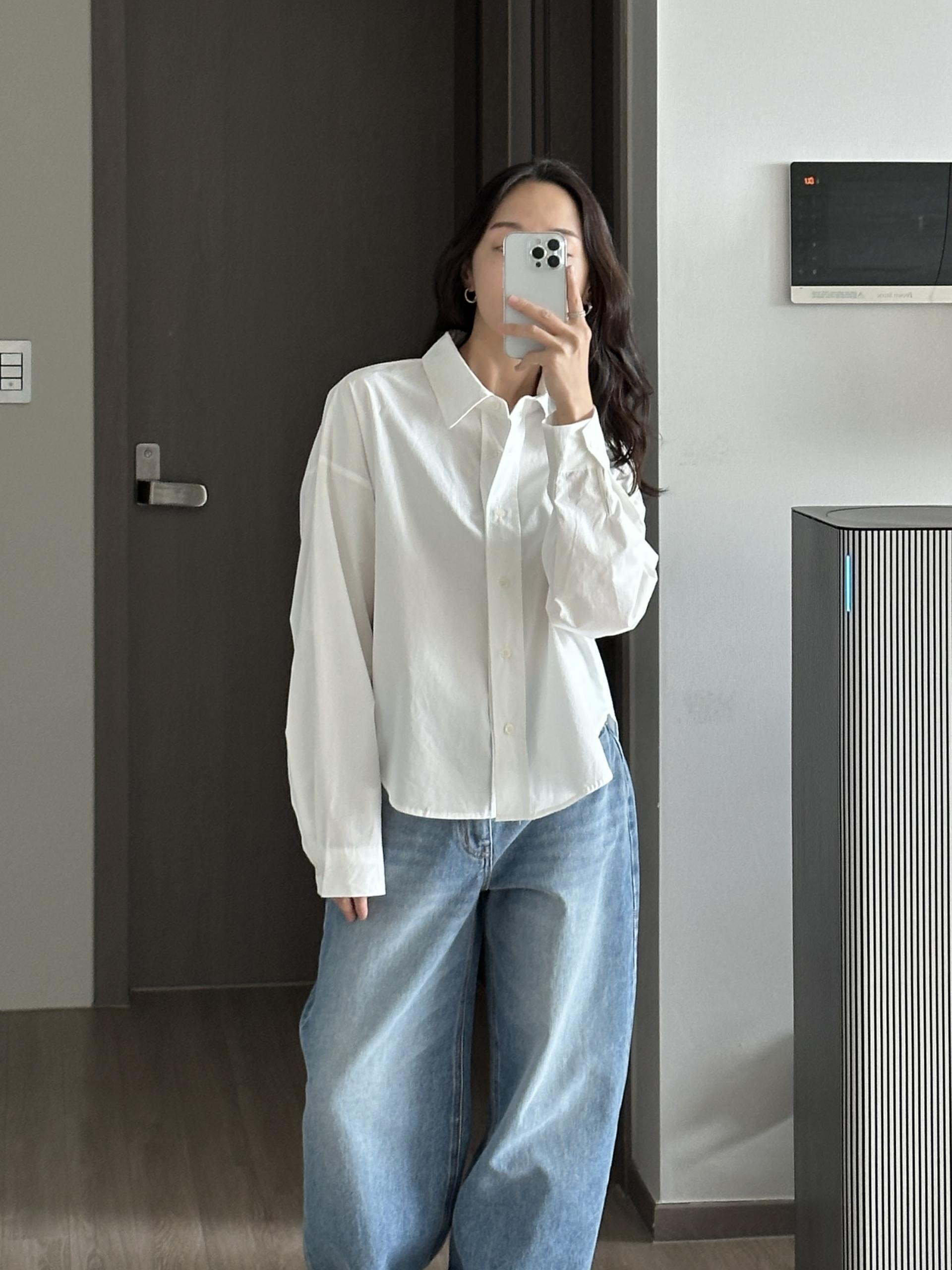 커브 크롭 셔츠 | 2 COLOR