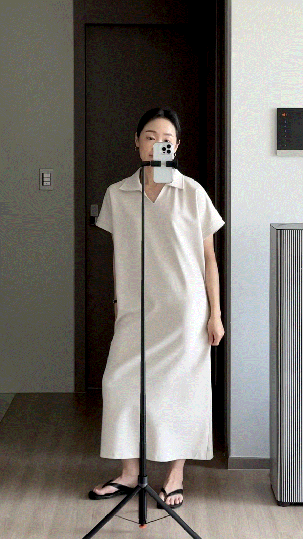 로먼 카라 원피스 | 4 COLOR (원단 재직중 1~2주 소요)