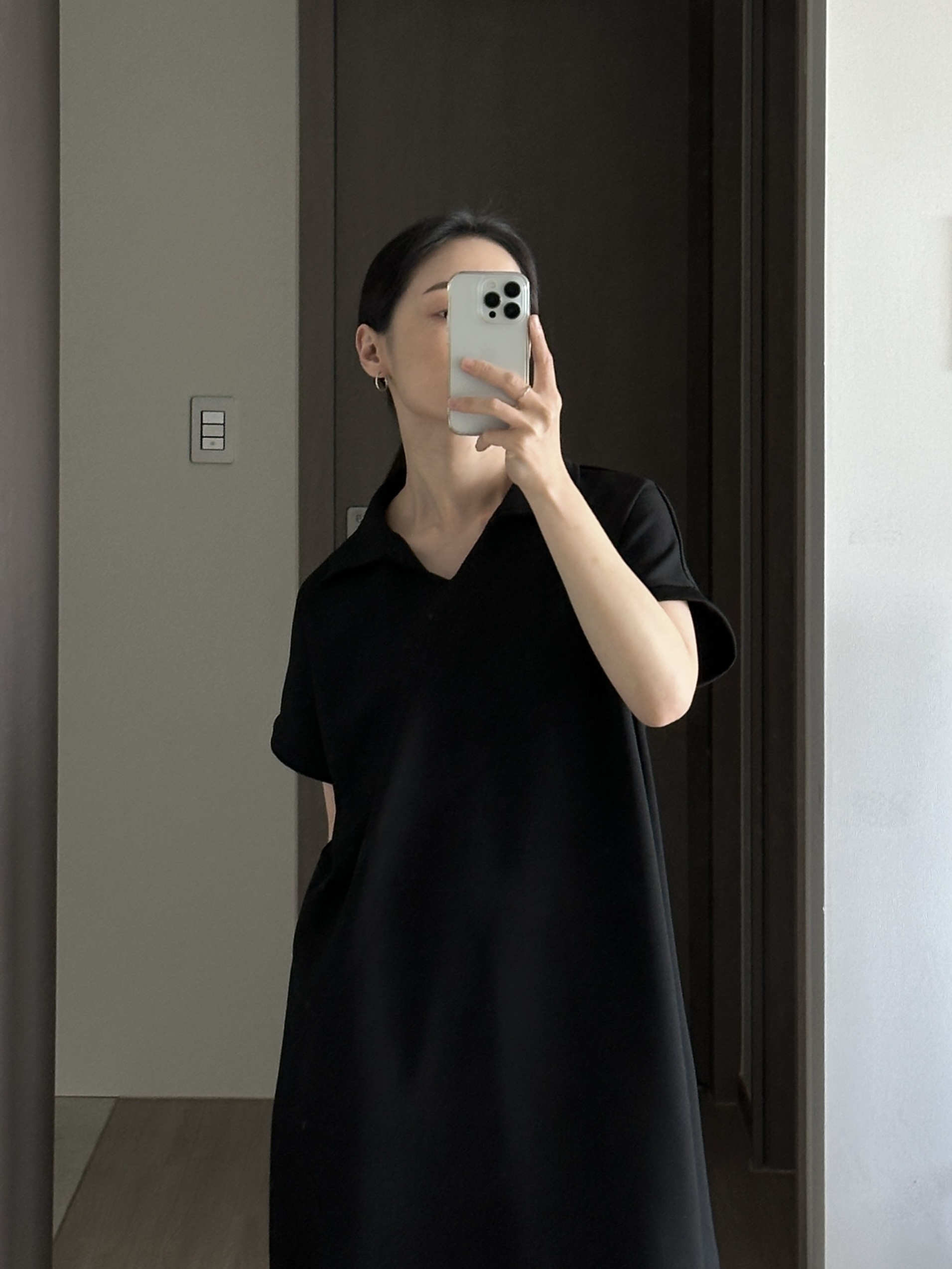 로먼 카라 원피스 | 4 COLOR (원단 재직중 1~2주 소요)