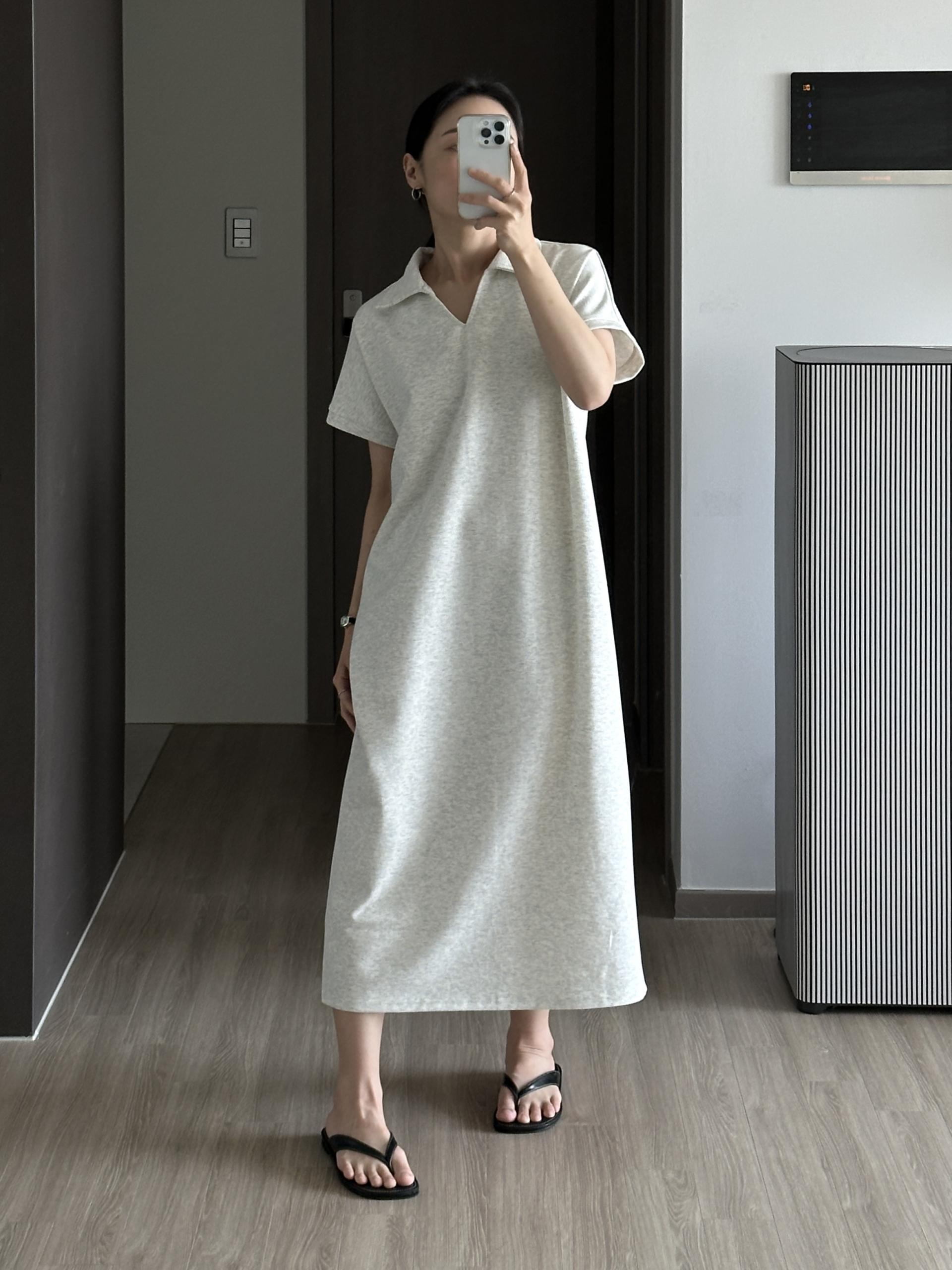 로먼 카라 원피스 | 4 COLOR (원단 재직중 1~2주 소요)