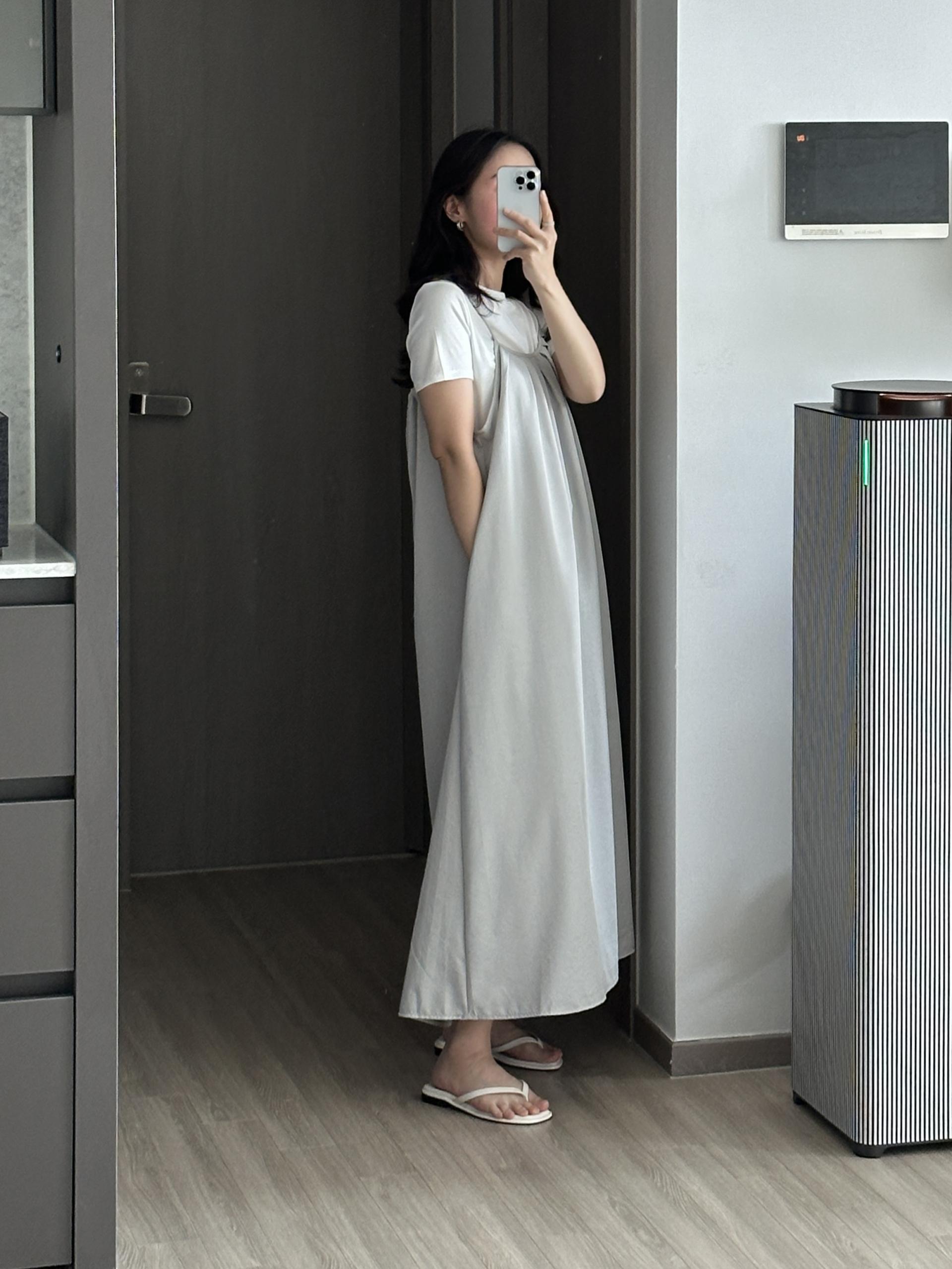 에번 레이어드 원피스 세트 | 2 COLOR