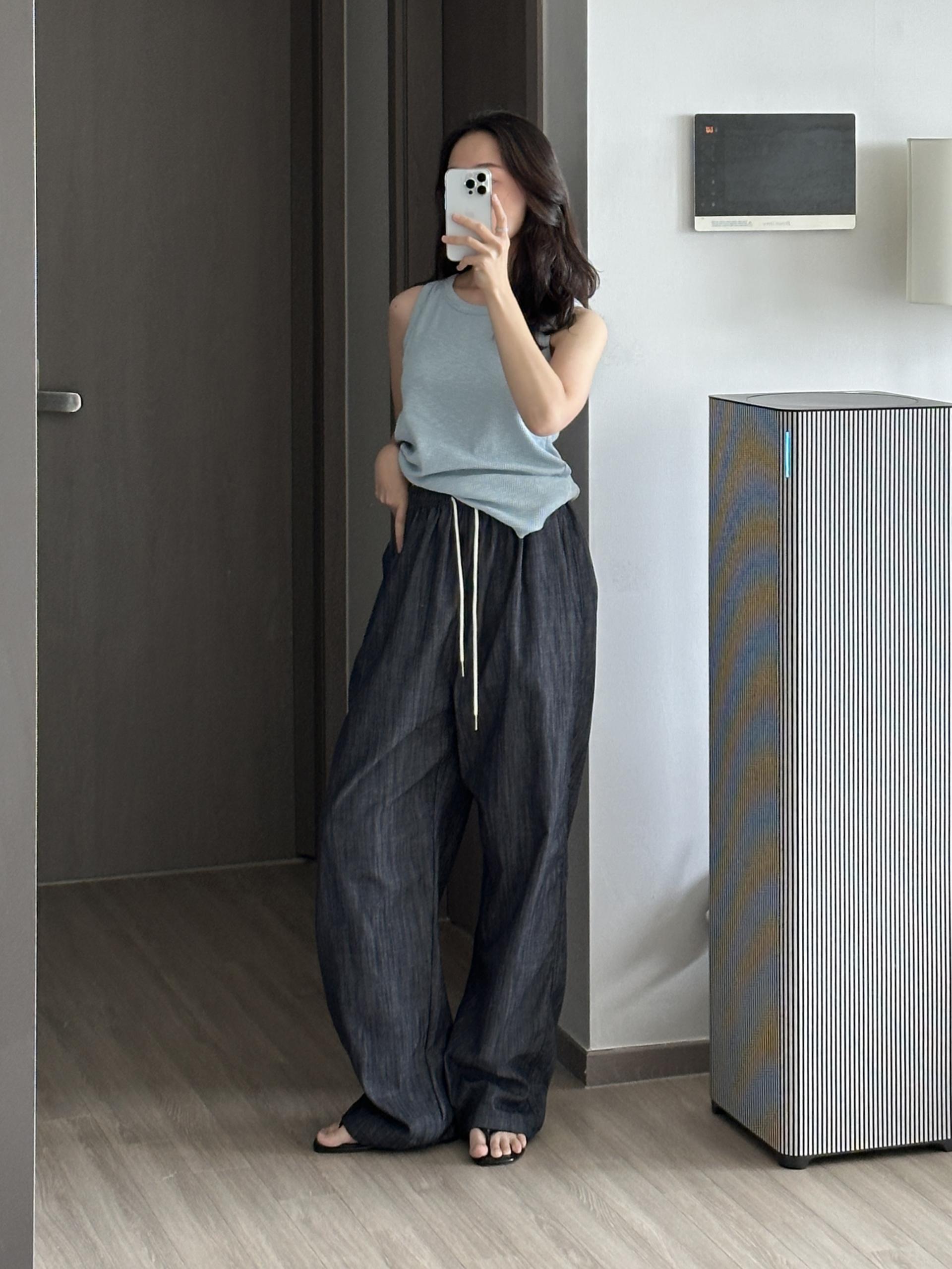 페이크 린넨 데님 팬츠 | 2 COLOR