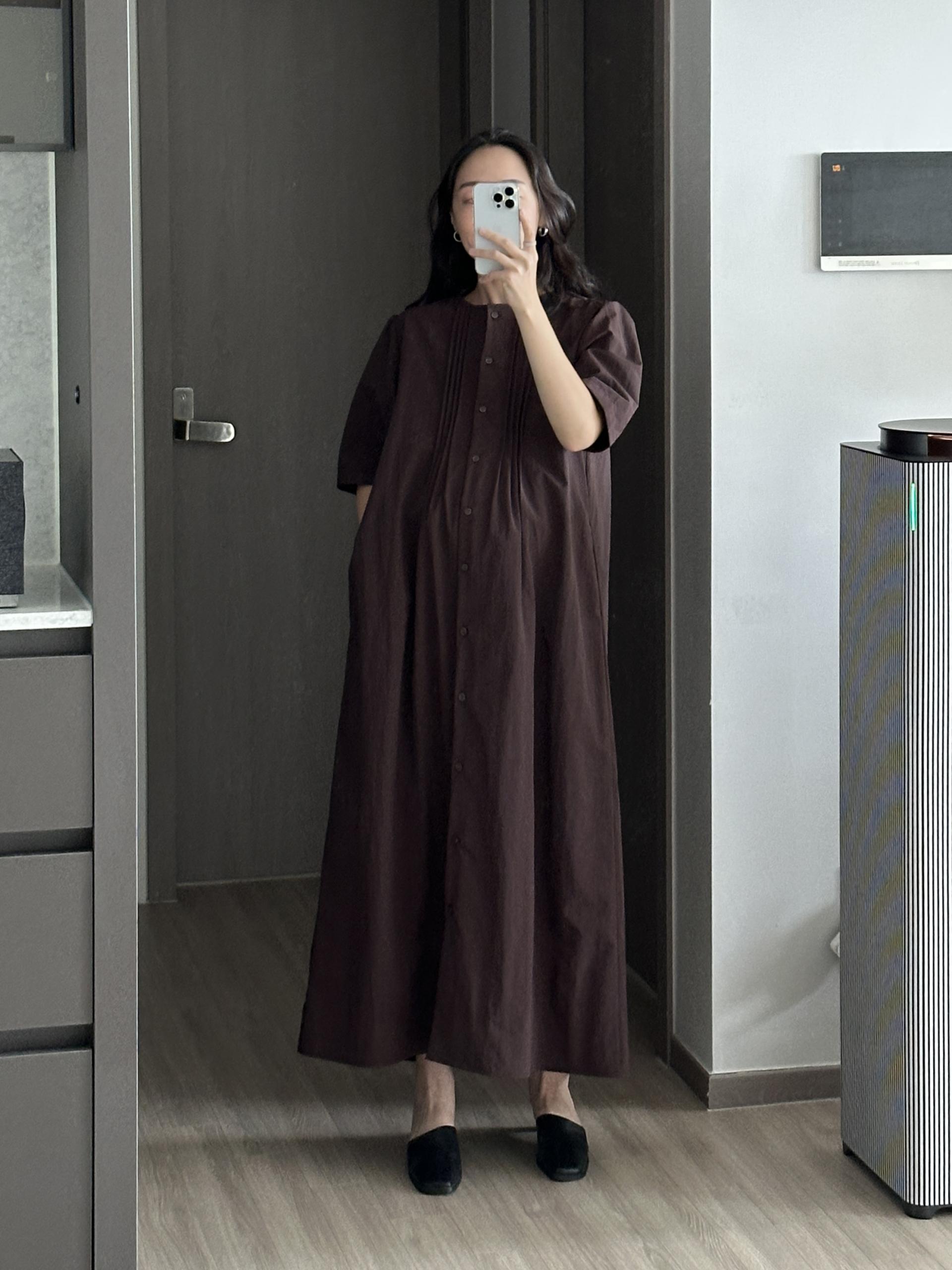 브로 핀턱 원피스 | 3 COLOR