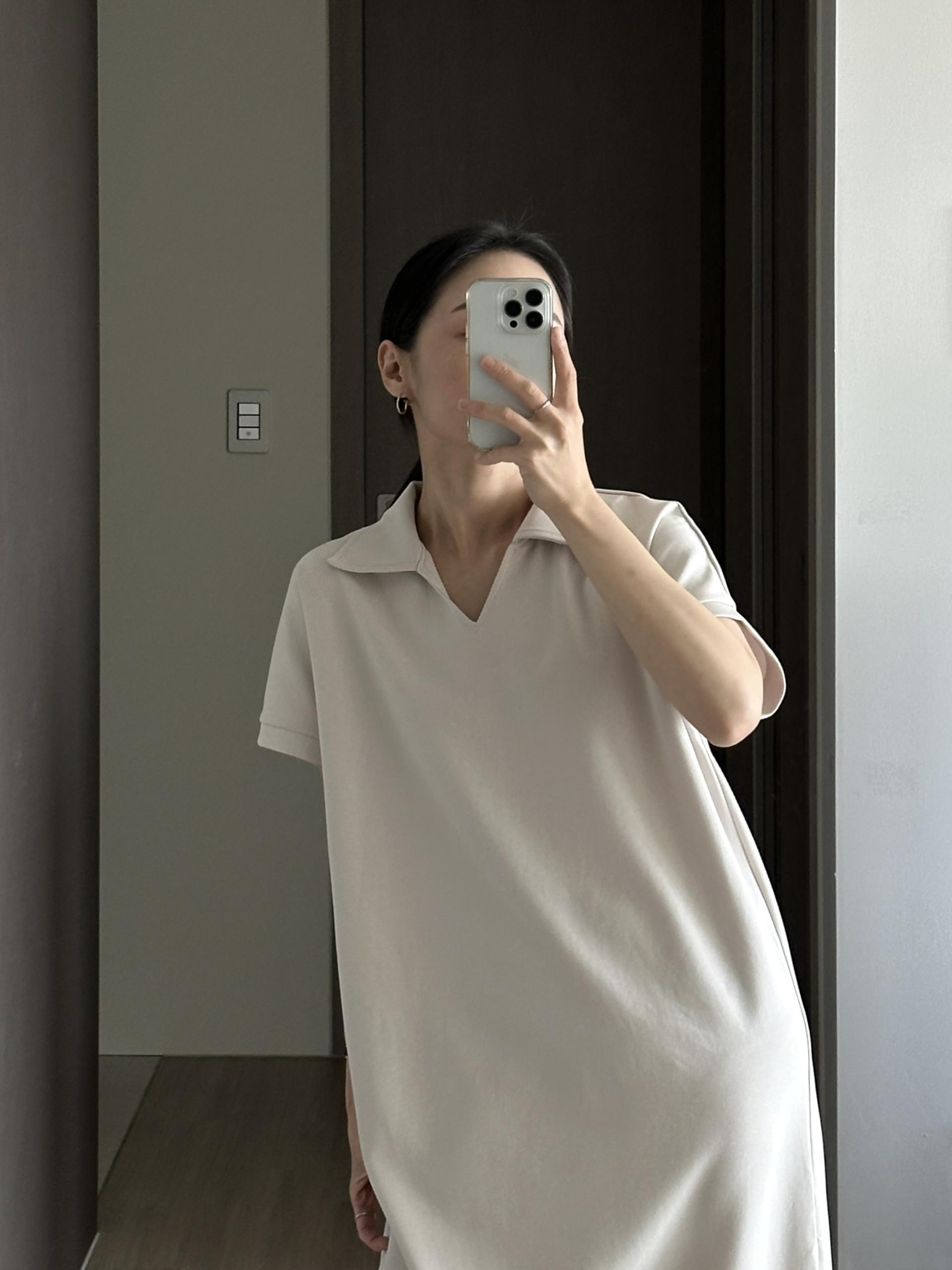 로먼 카라 원피스 | 4 COLOR (원단 재직중 1~2주 소요)