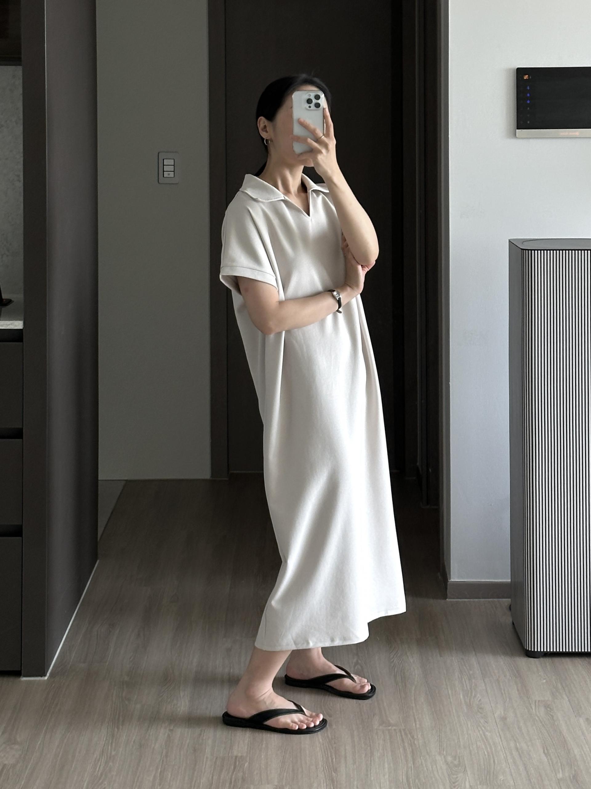 로먼 카라 원피스 | 4 COLOR (원단 재직중 1~2주 소요)