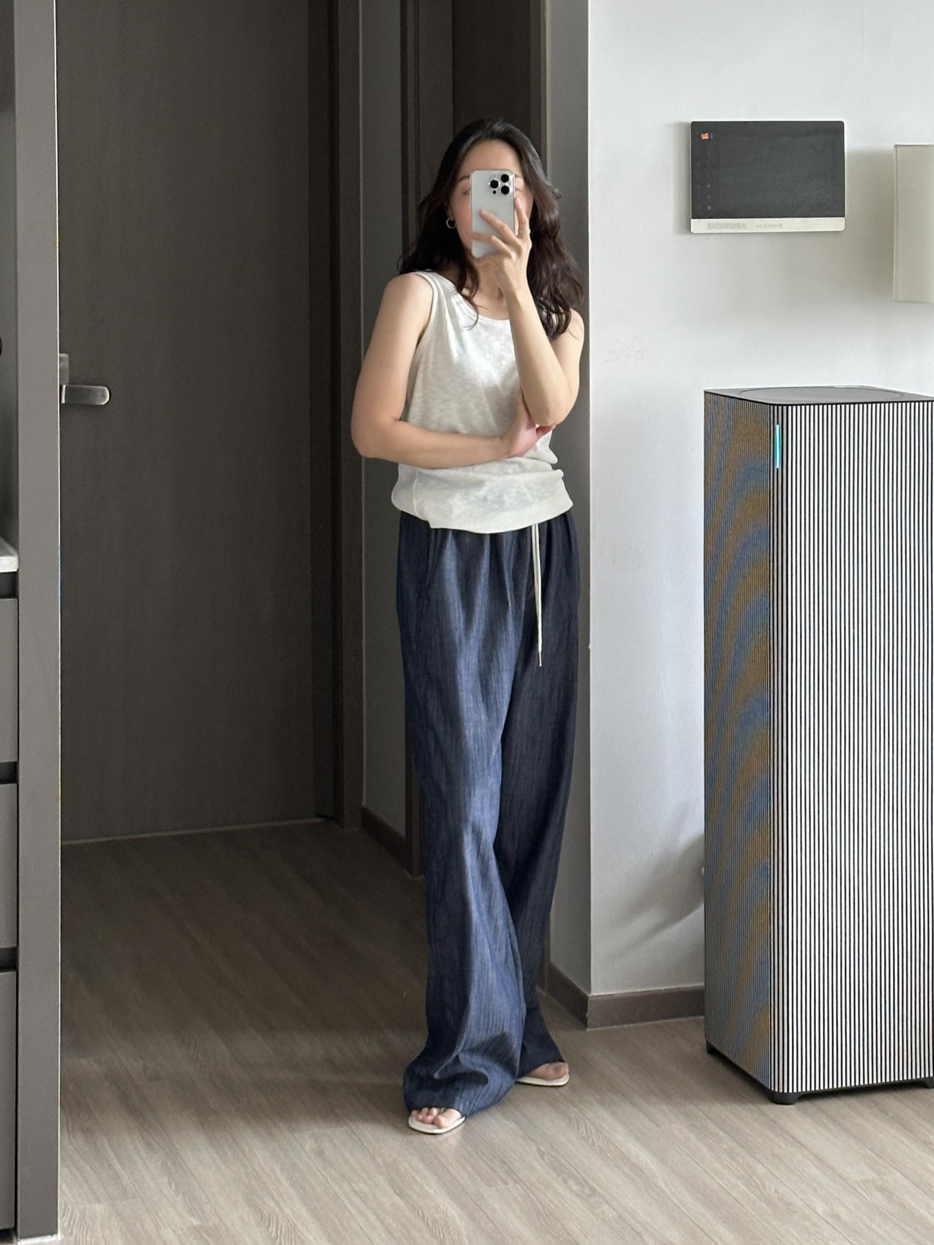 페이크 린넨 데님 팬츠 | 2 COLOR