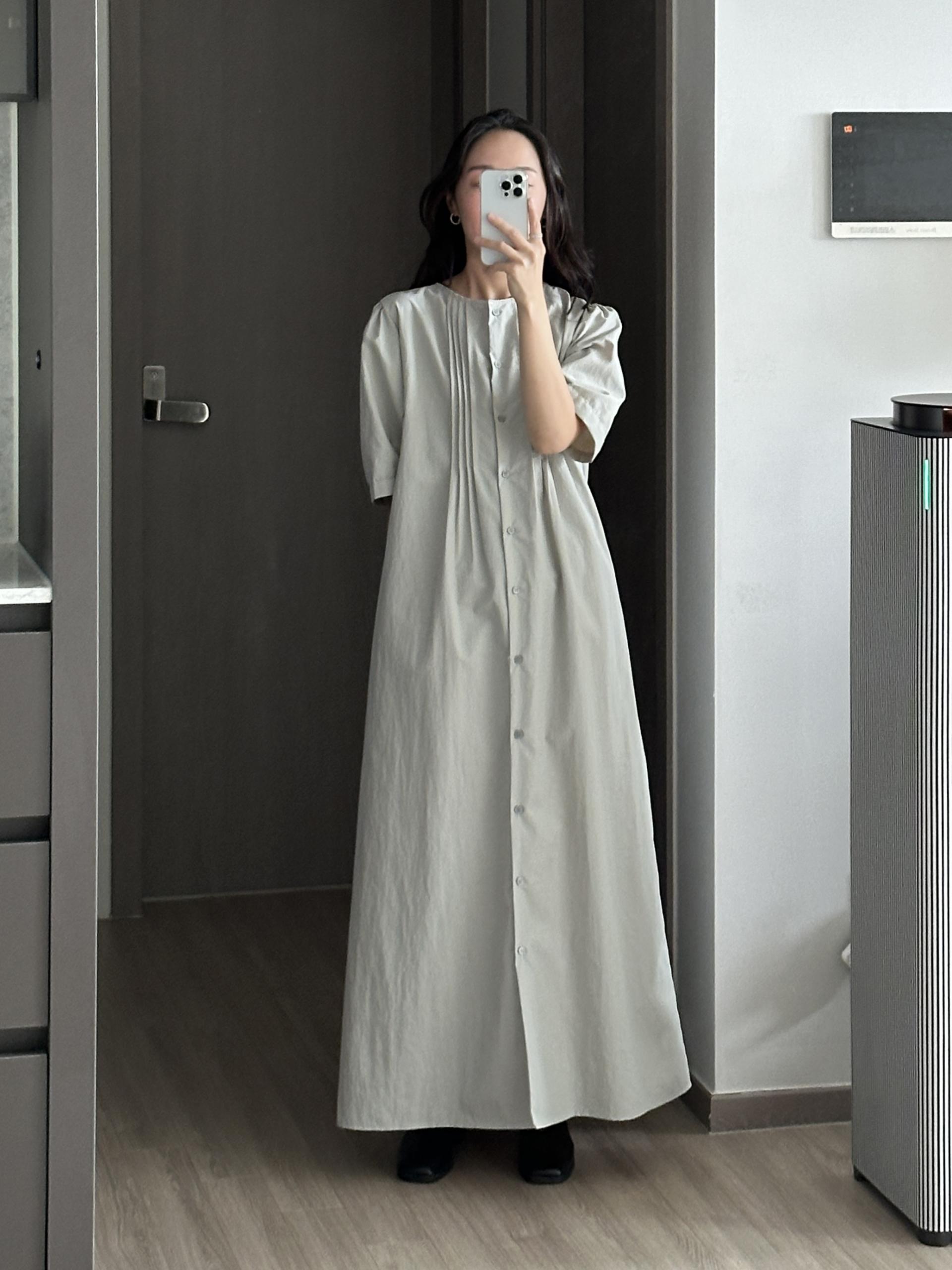 브로 핀턱 원피스 | 3 COLOR
