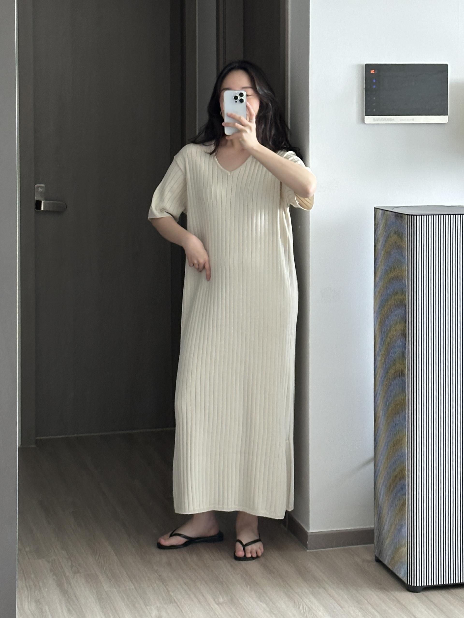 사운드 골지 원피스 | 2 COLOR