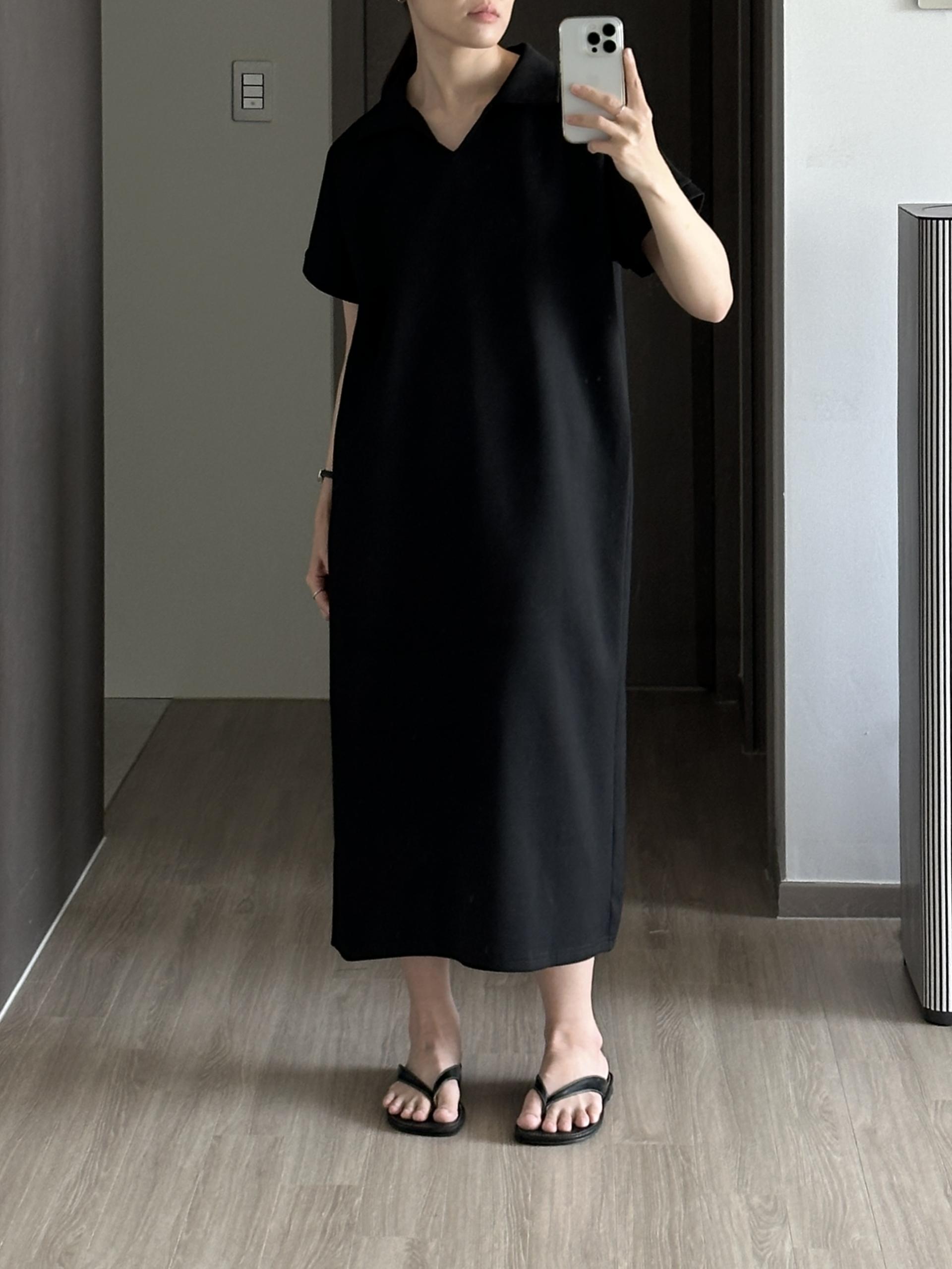 로먼 카라 원피스 | 4 COLOR (원단 재직중 1~2주 소요)