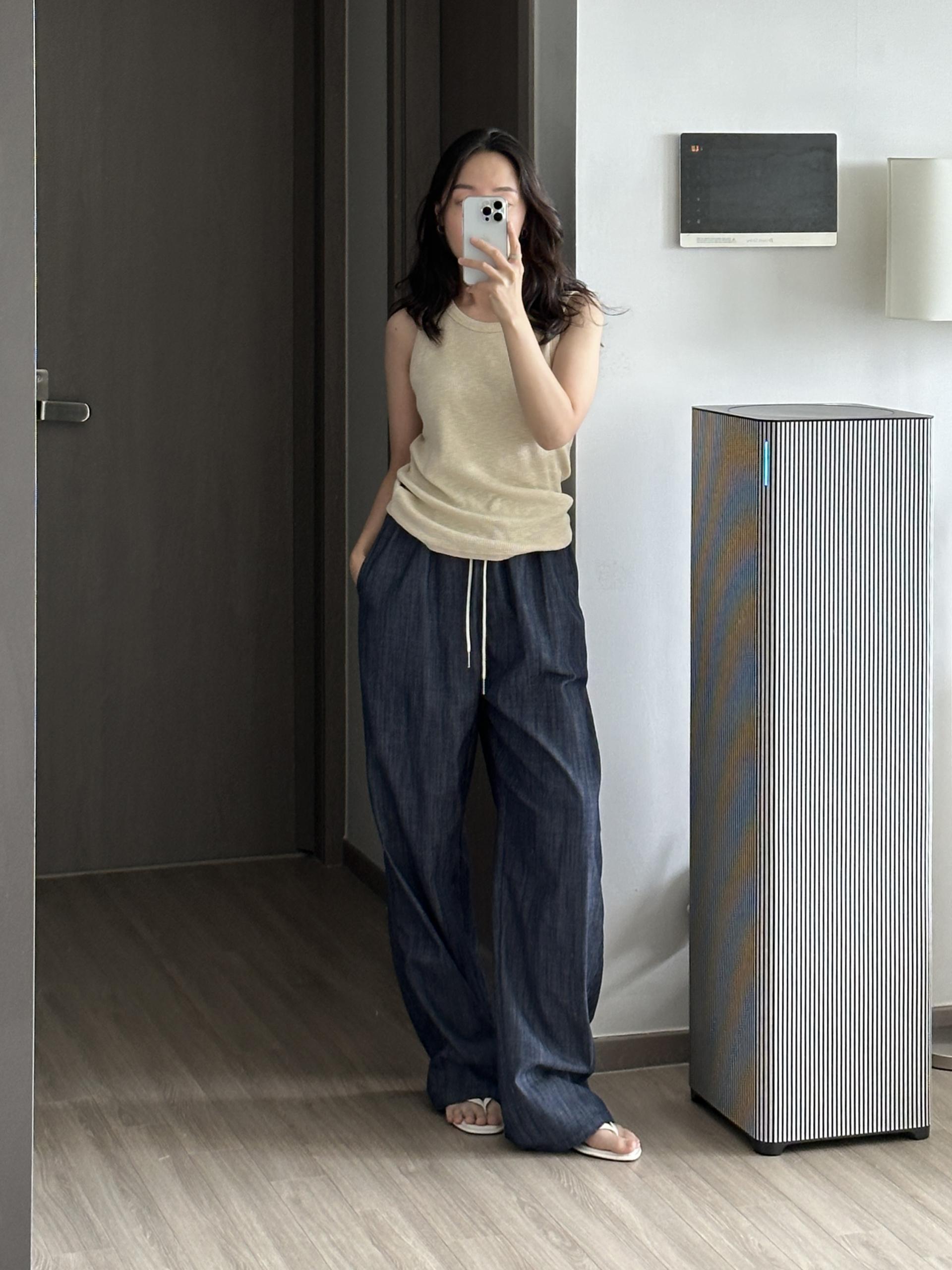 페이크 린넨 데님 팬츠 | 2 COLOR