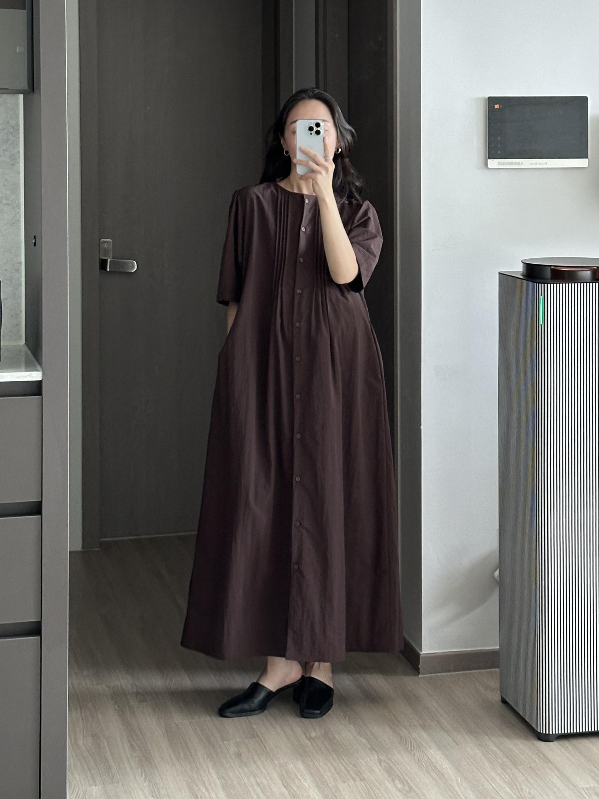 브로 핀턱 원피스 | 3 COLOR