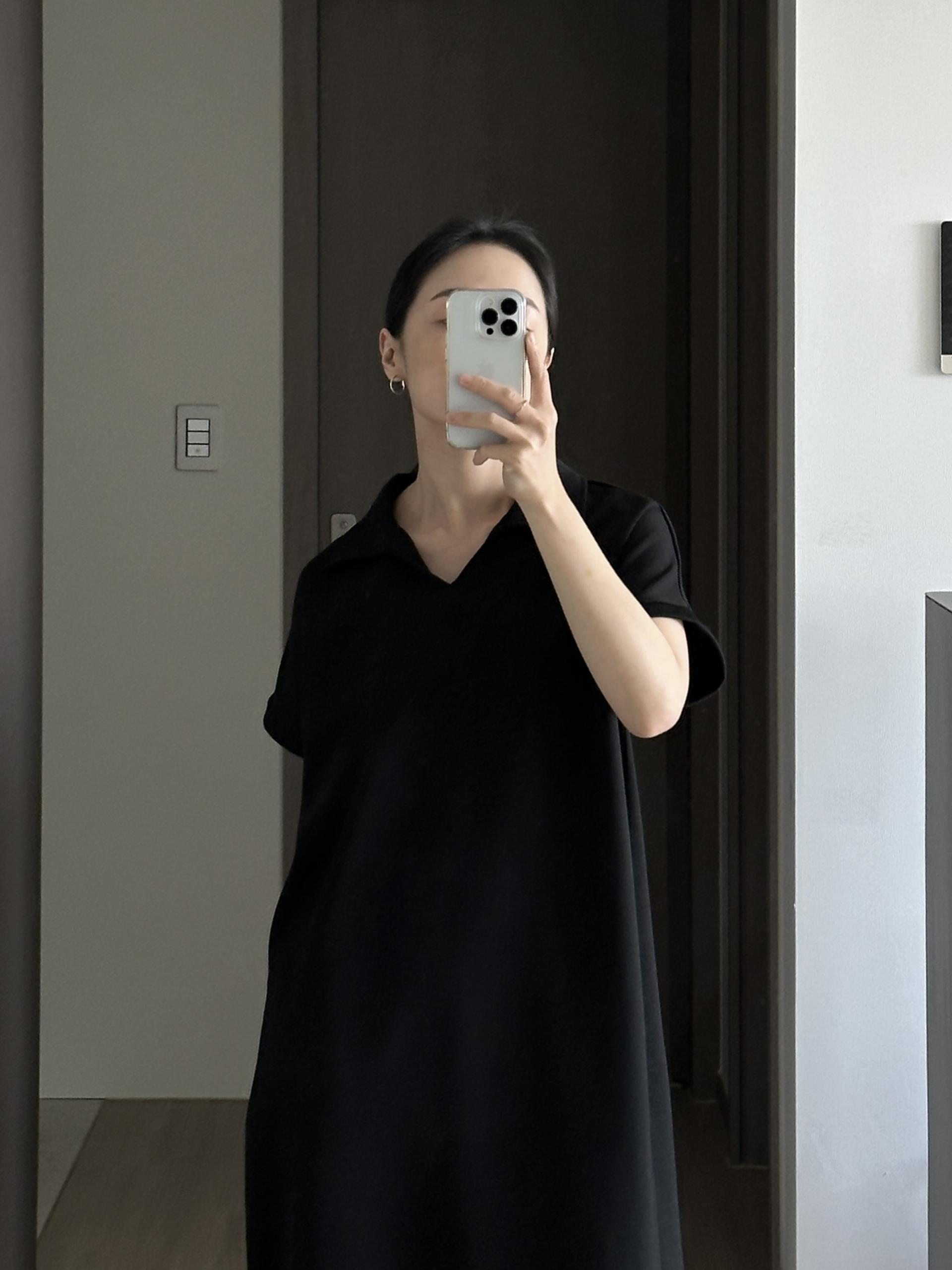 로먼 카라 원피스 | 4 COLOR (원단 재직중 1~2주 소요)