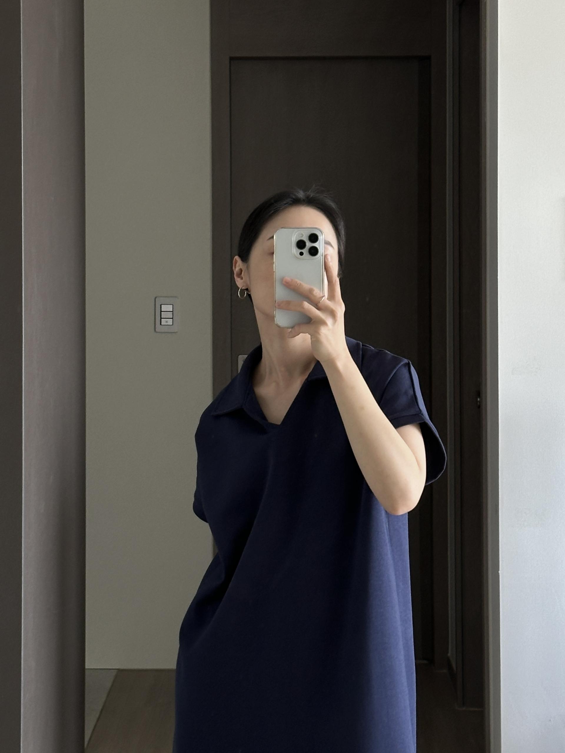 로먼 카라 원피스 | 4 COLOR (원단 재직중 1~2주 소요)