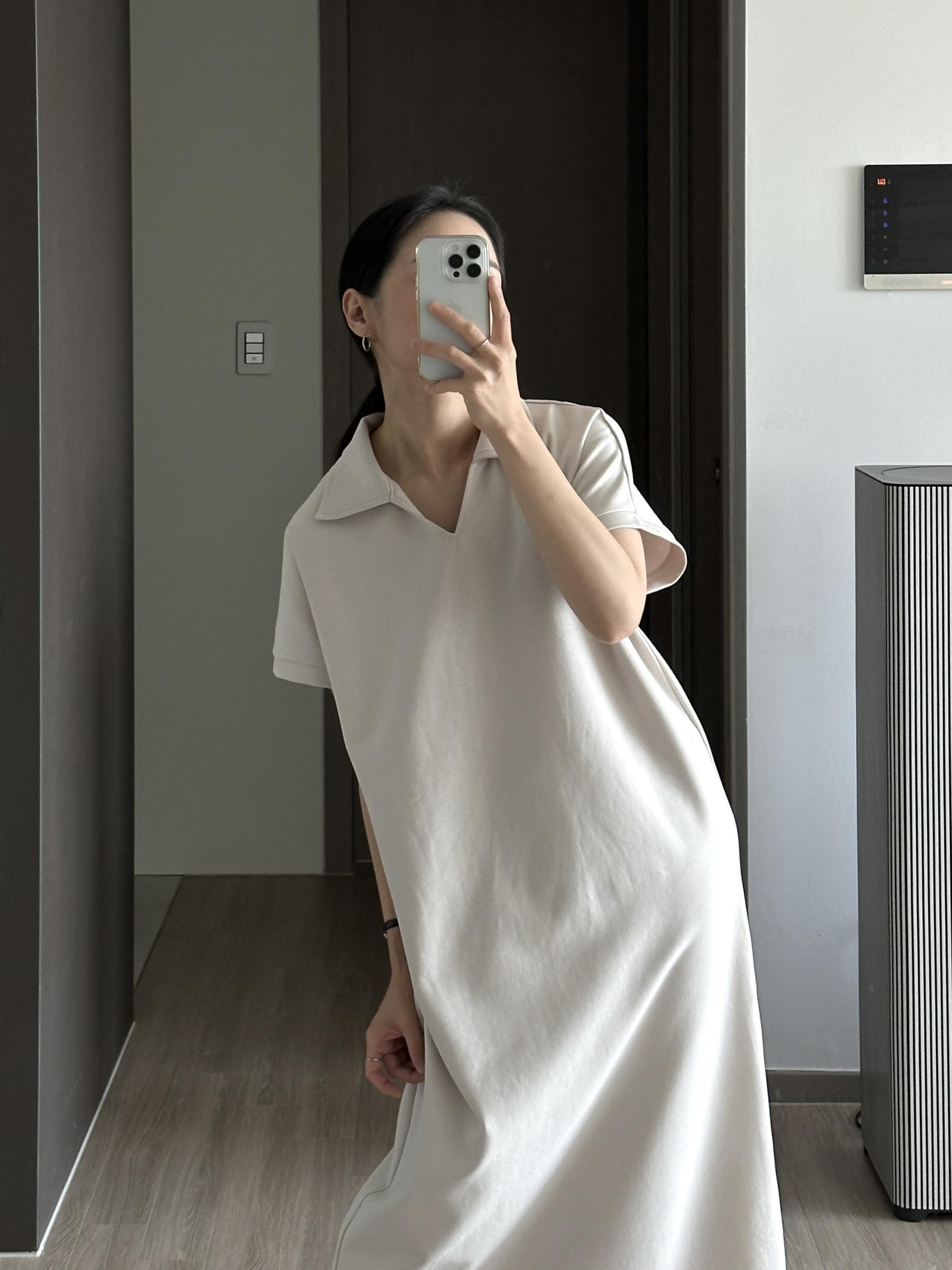 로먼 카라 원피스 | 4 COLOR (원단 재직중 1~2주 소요)