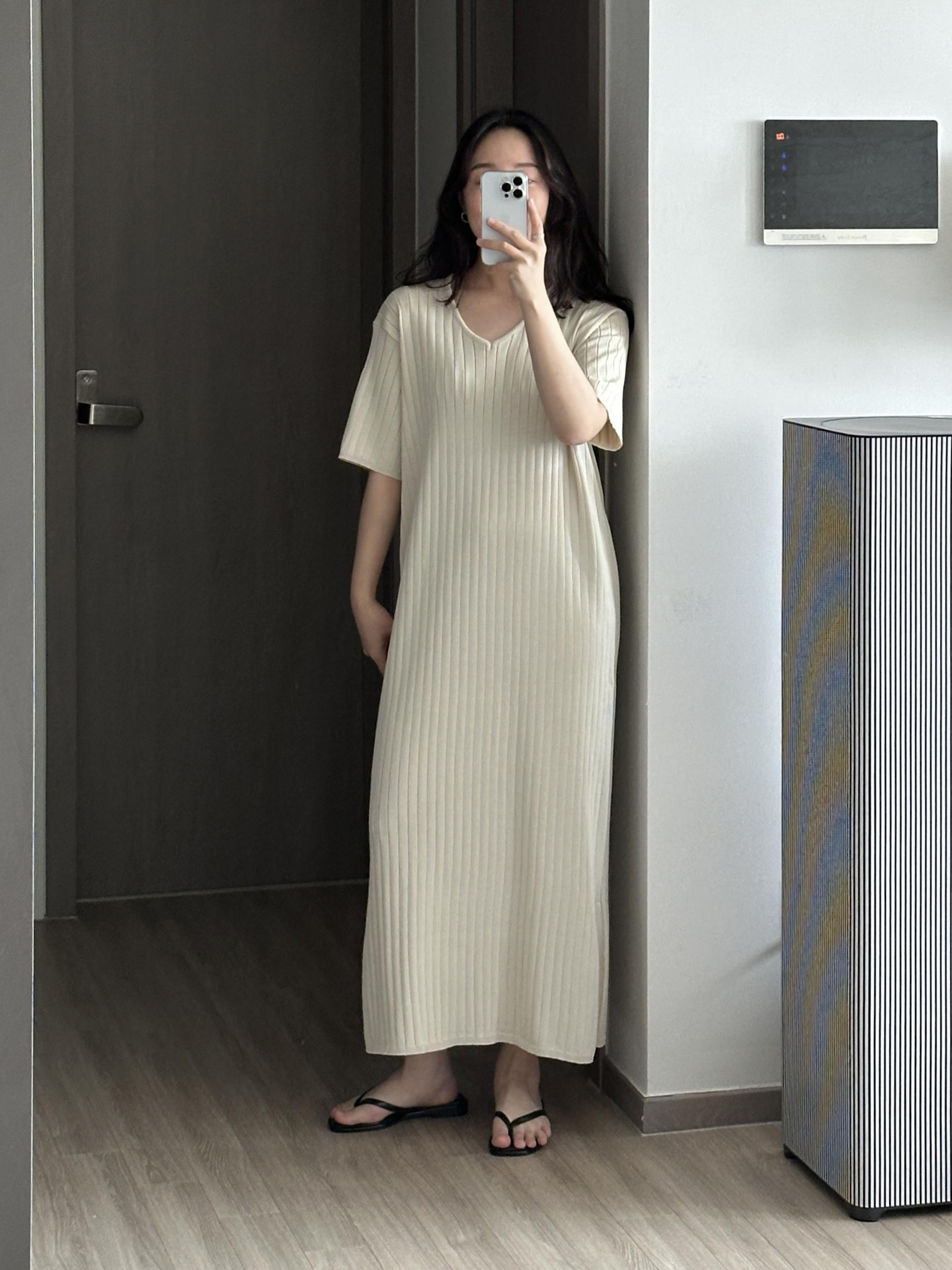 사운드 골지 원피스 | 2 COLOR