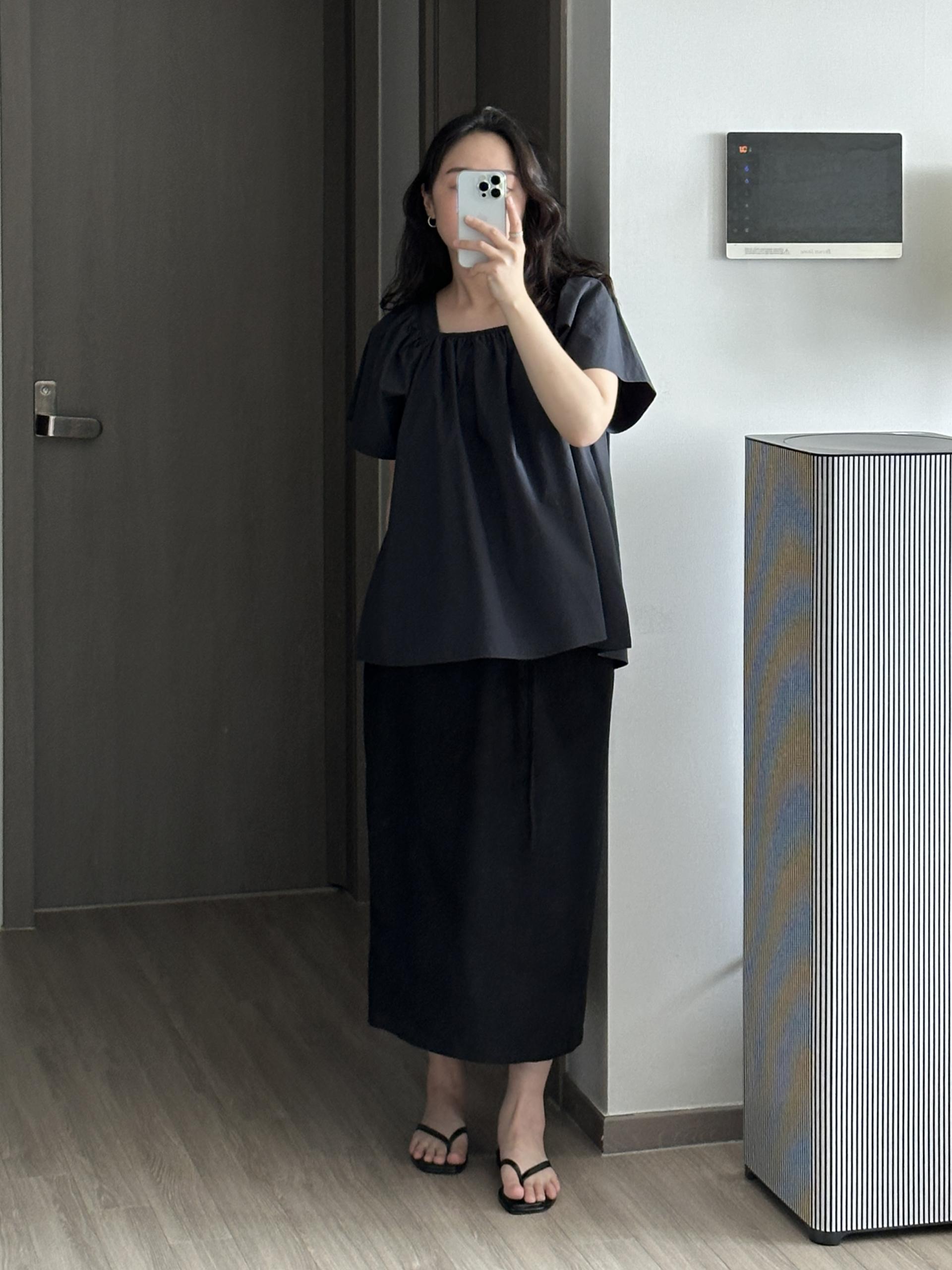 텐셀 린넨 스커트 | 2 COLOR 복제
