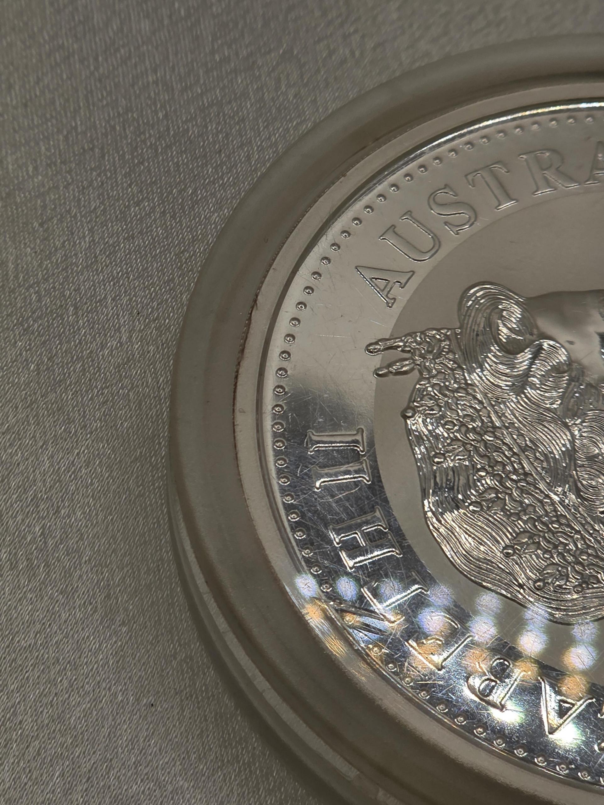 (캡슐파손) 2002 Australian Kookaburra 10 oz Silver Coin
