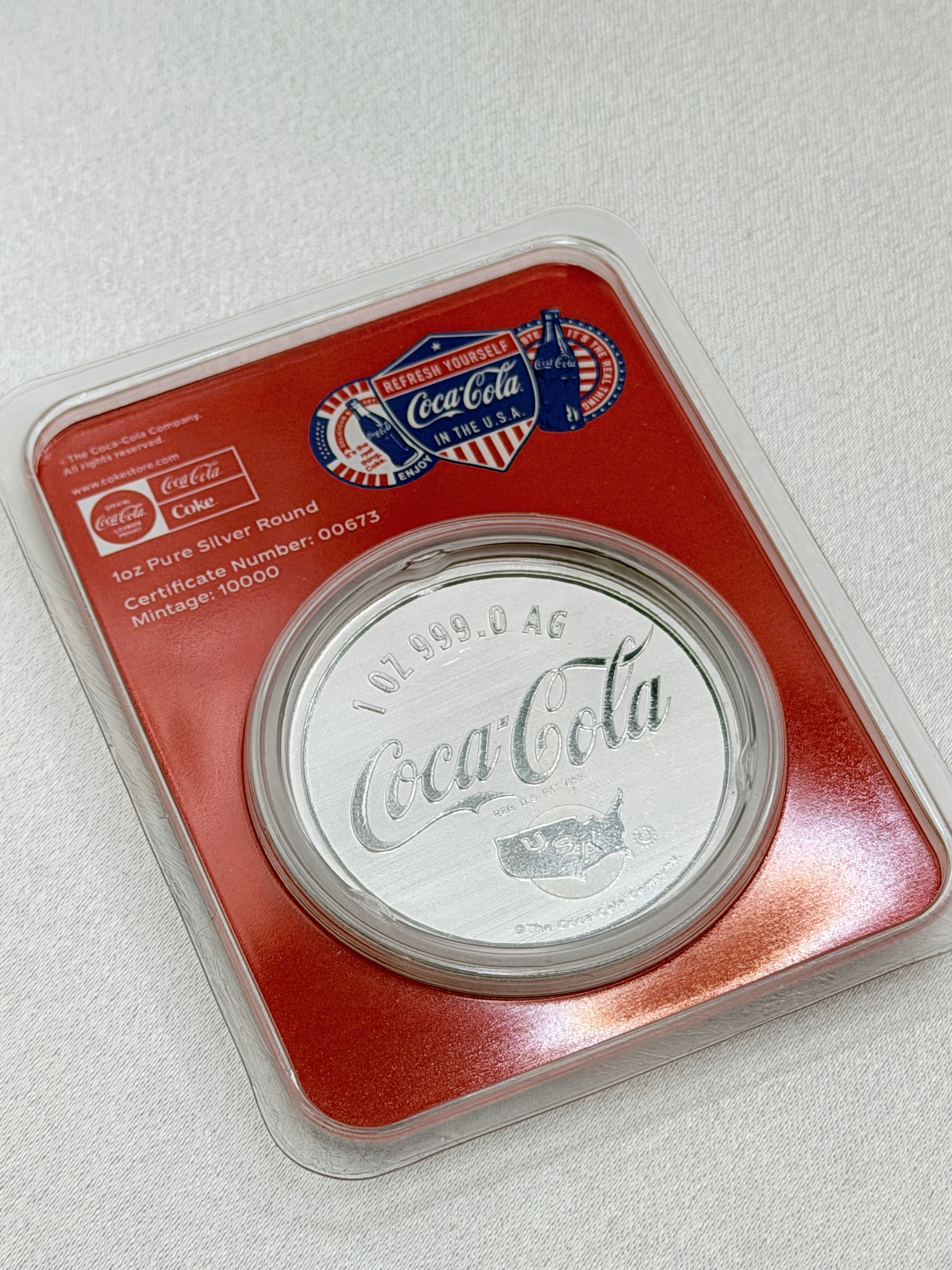 [PAMP] Coca-Cola 1 oz Silver Colorized Americana (in TEP)