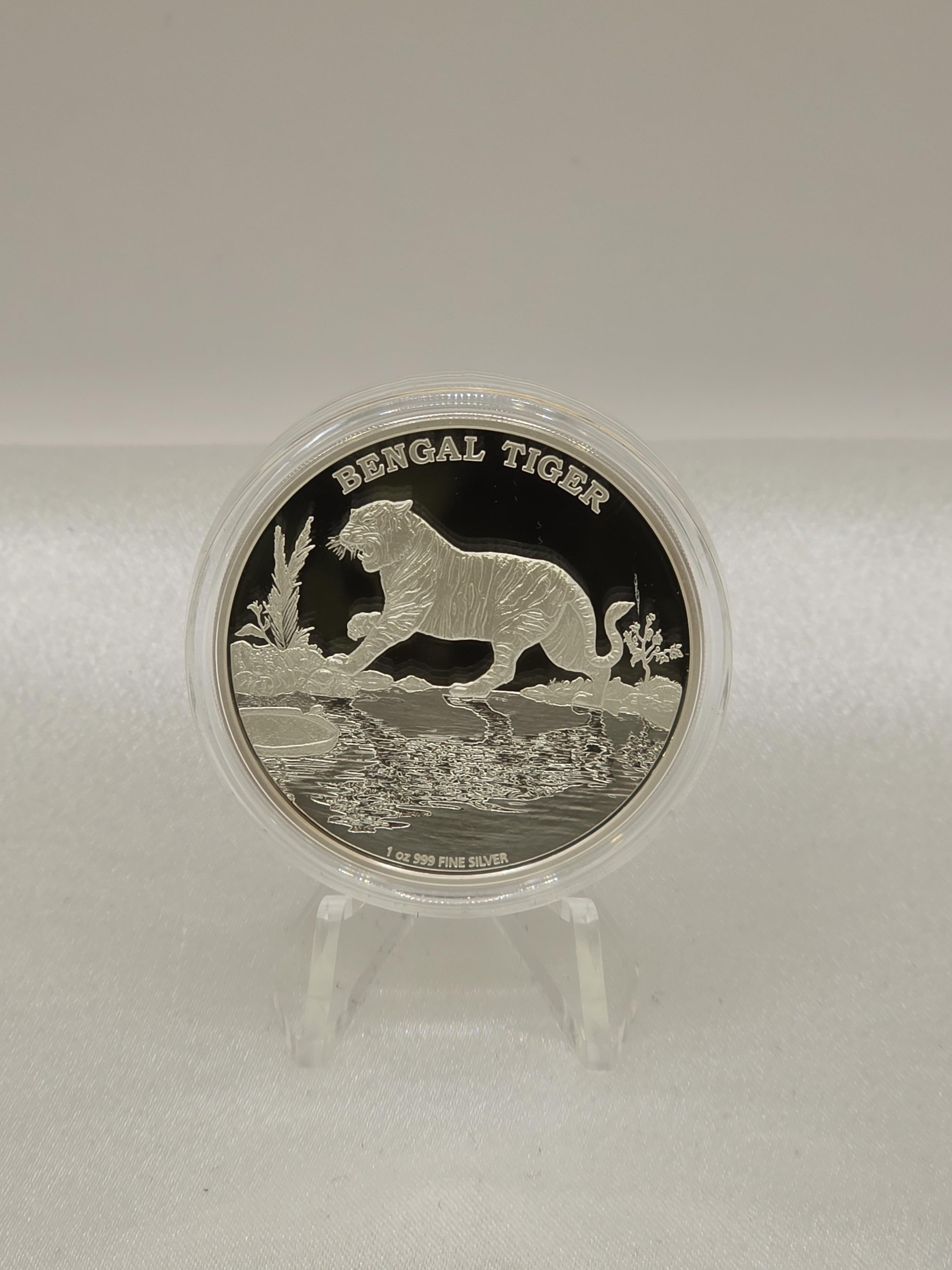 2015 Niue 1 oz Silver Proof Coin – Endangered Species – Bengal Tiger