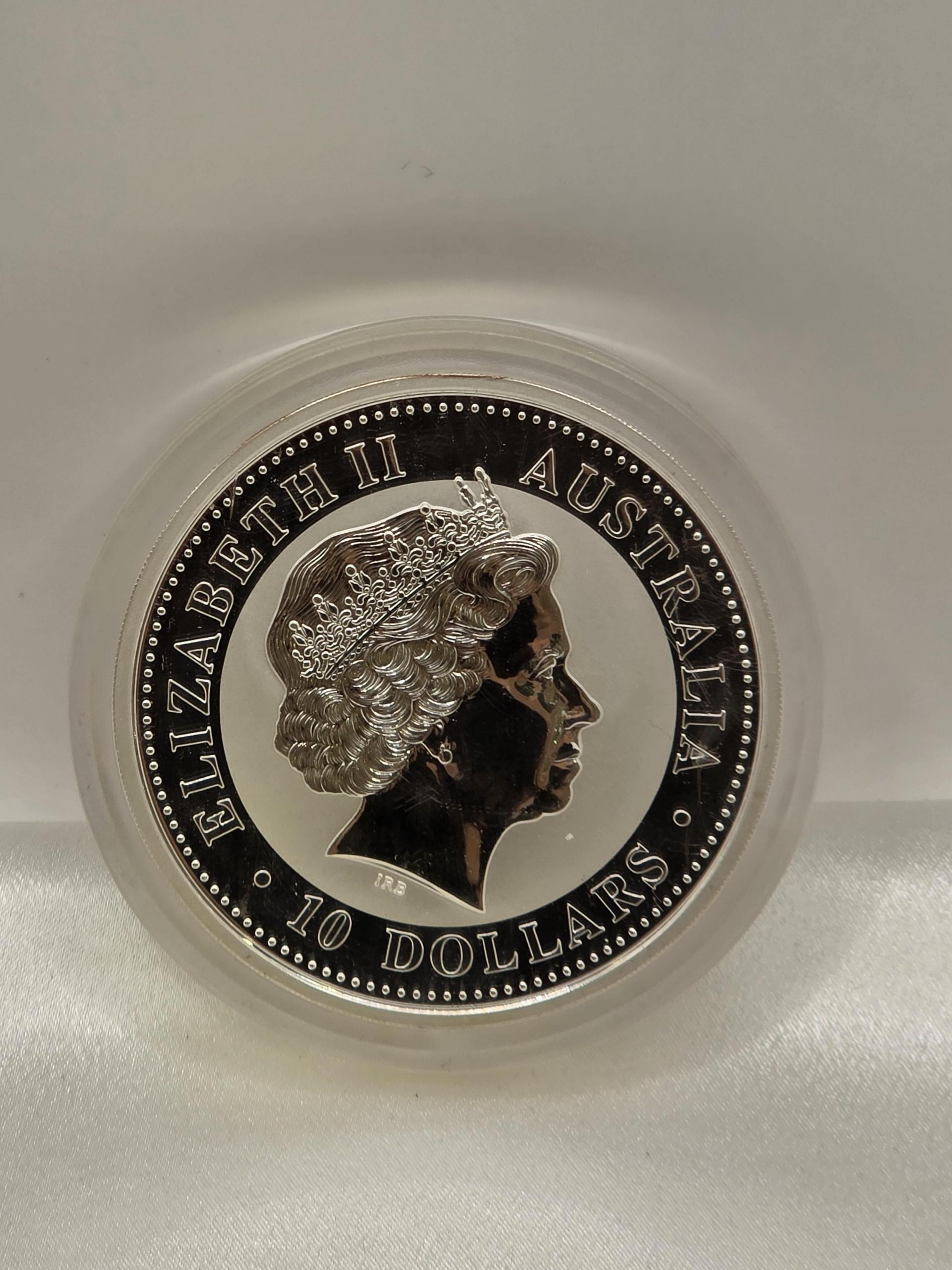 (캡슐파손) 2002 Australian Kookaburra 10 oz Silver Coin