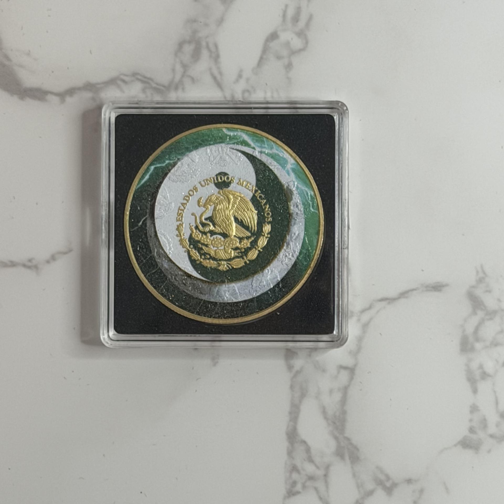 2024 Mexico Libertad Sun & Moon Electric Green Storm 1 oz Silver Coin