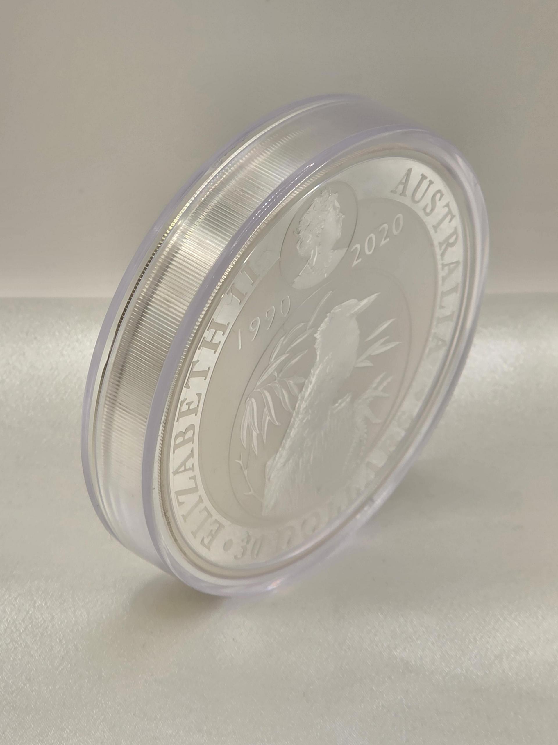 2020 Australian Kookaburra 30th Anniversary 1 Kilo Silver Coin