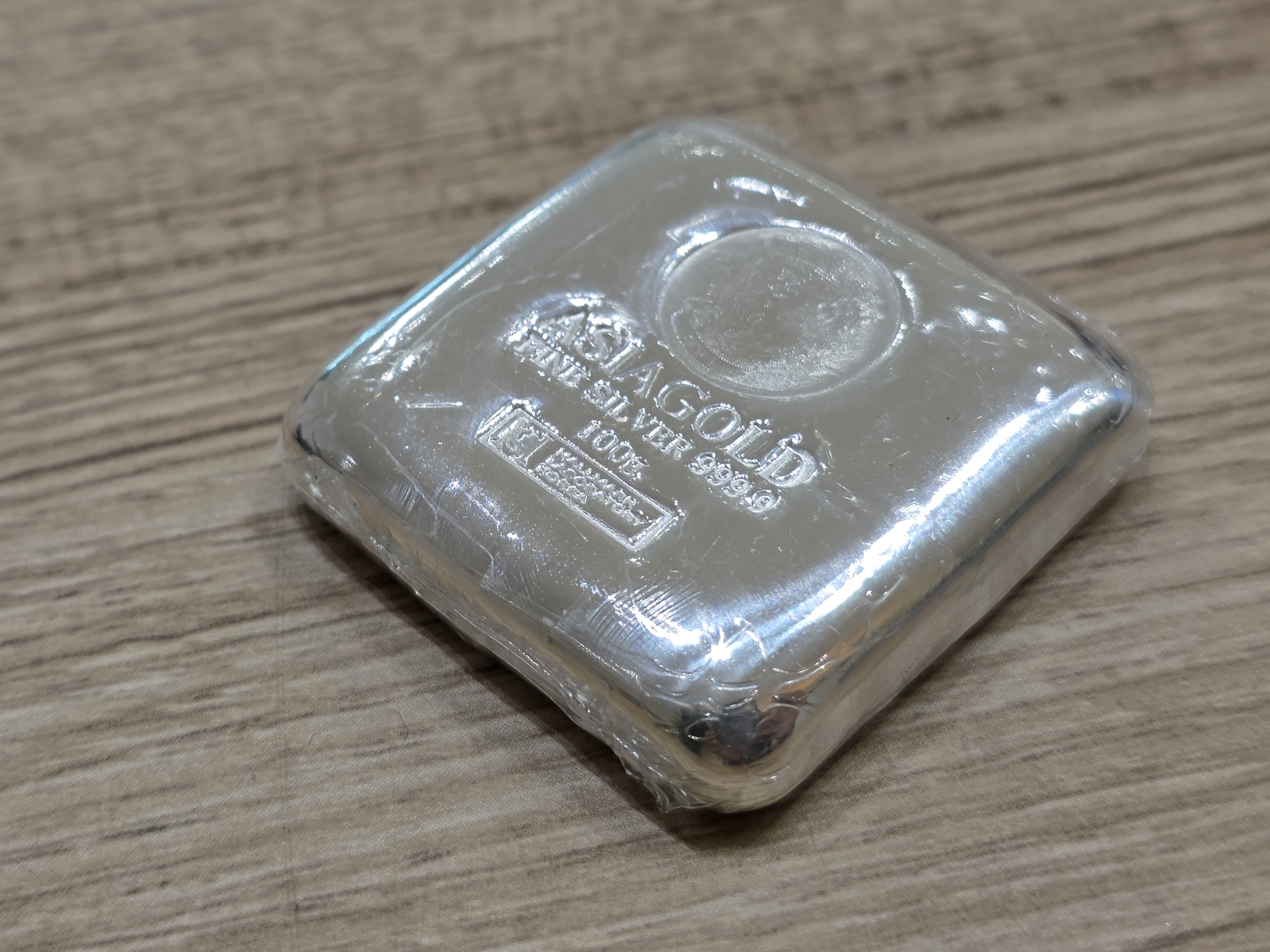 (검정) 아시아골드 진공 실버바 100g
