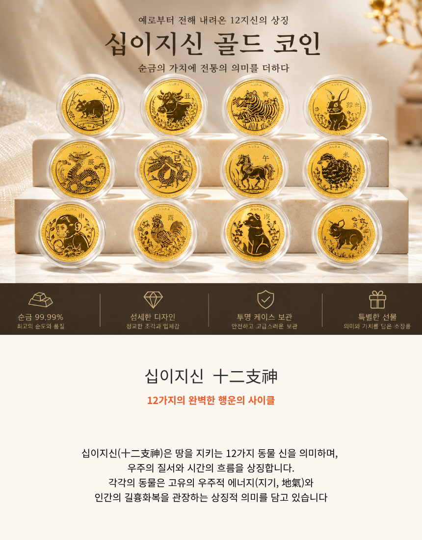 [출시기념특가][현금영수증발행가능가]행운의 십이지신 코인 세트