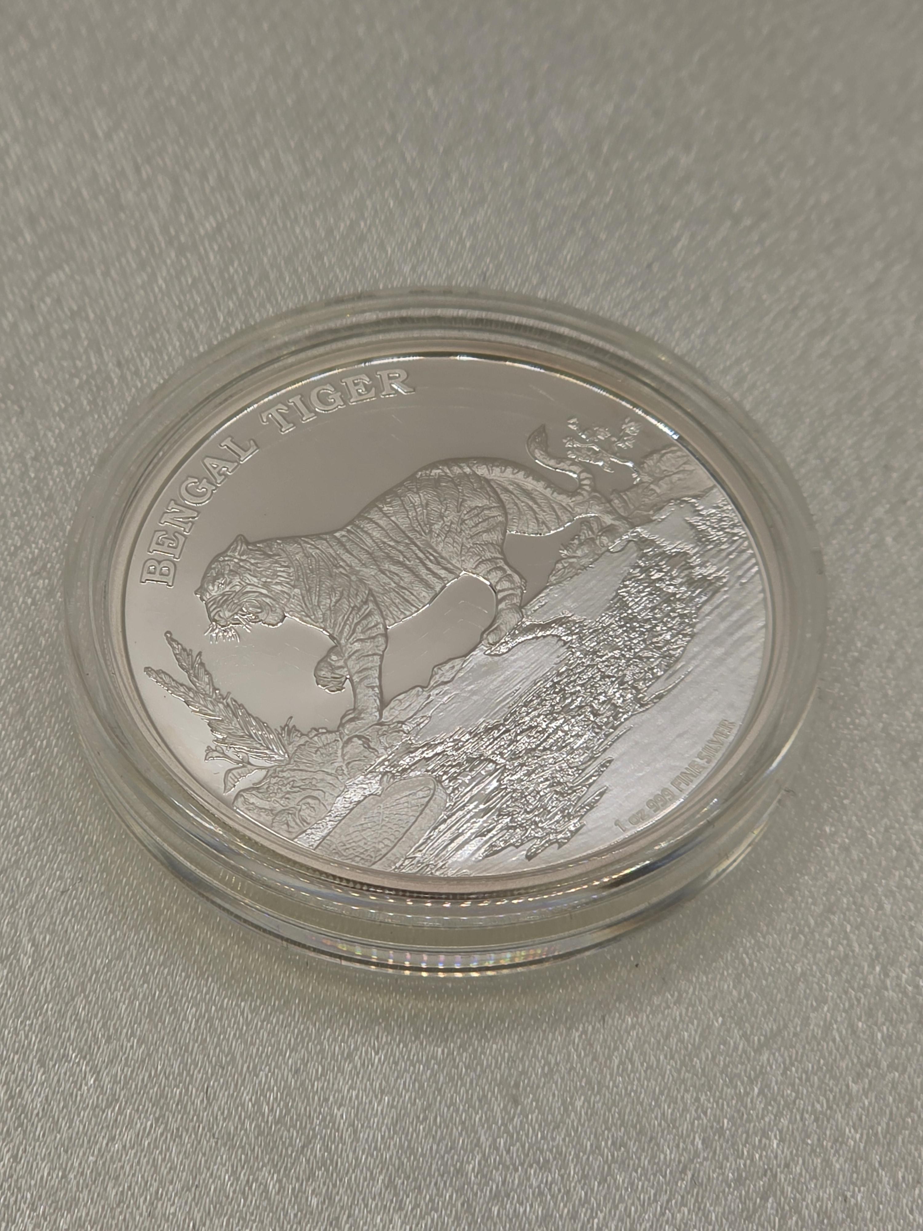 2015 Niue 1 oz Silver Proof Coin – Endangered Species – Bengal Tiger
