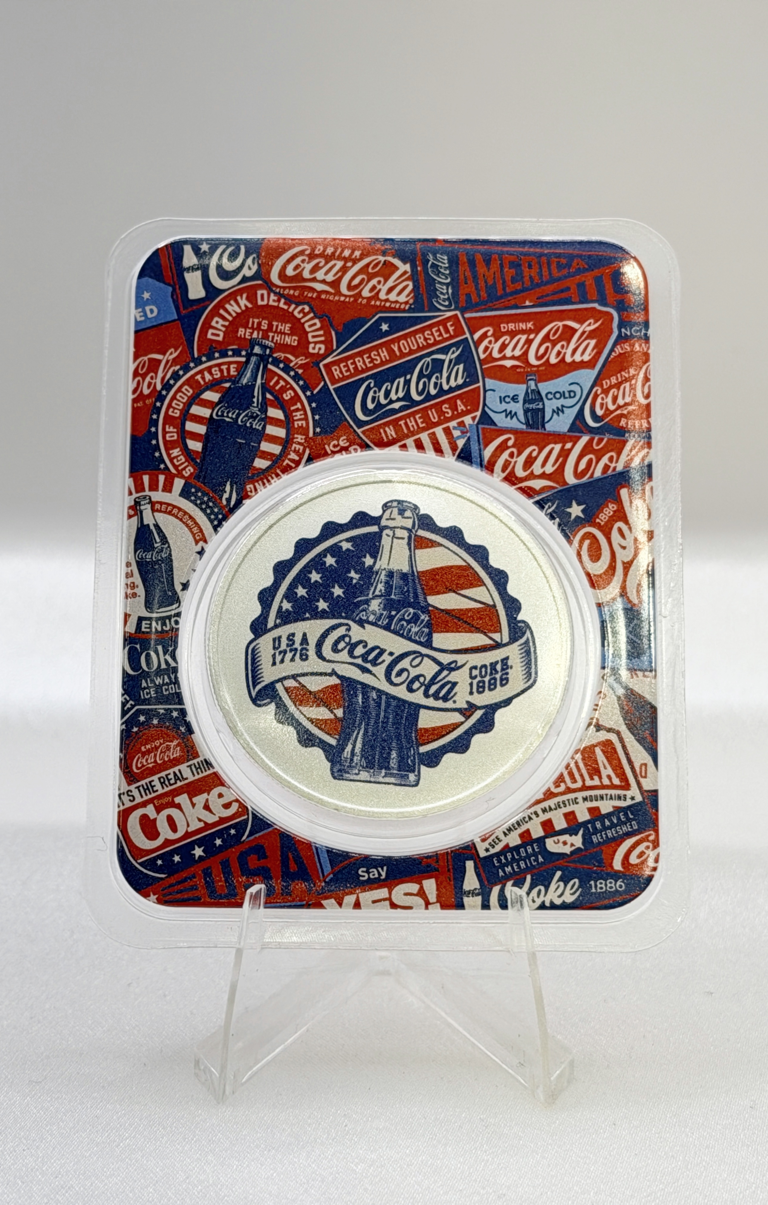 [PAMP] Coca-Cola 1 oz Silver Colorized Americana (in TEP)