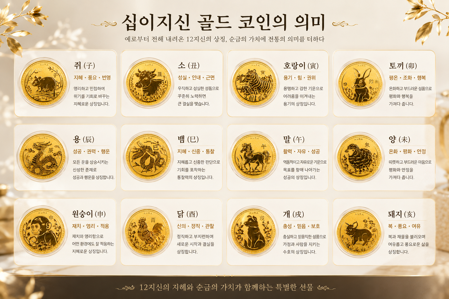 [출시기념특가][현금영수증발행가능가]행운의 십이지신 코인 세트