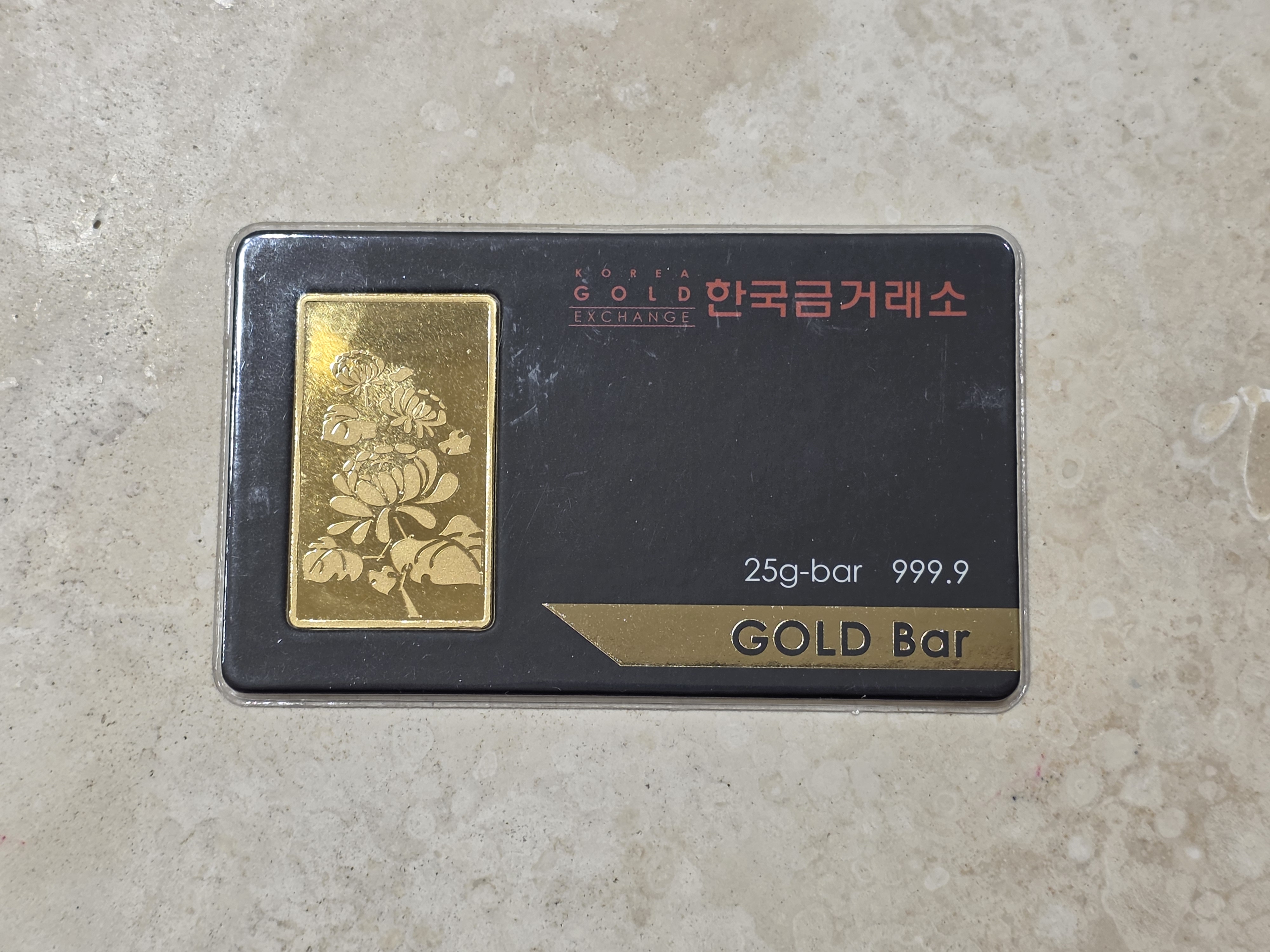 한국금거래소 사군자(모란) 골드바 25g