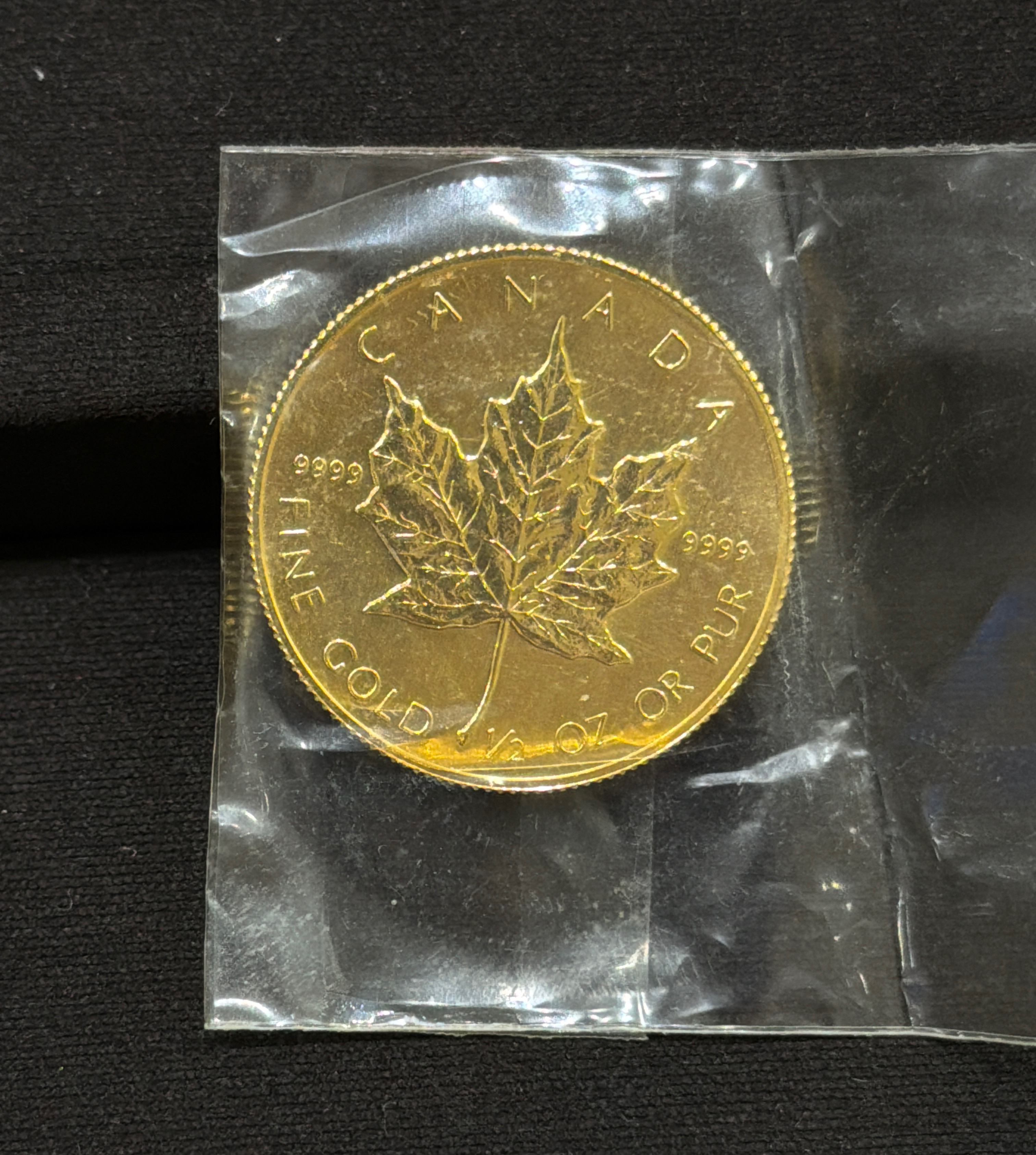 1986 Canada 1/2 oz Gold Maple Leaf BU