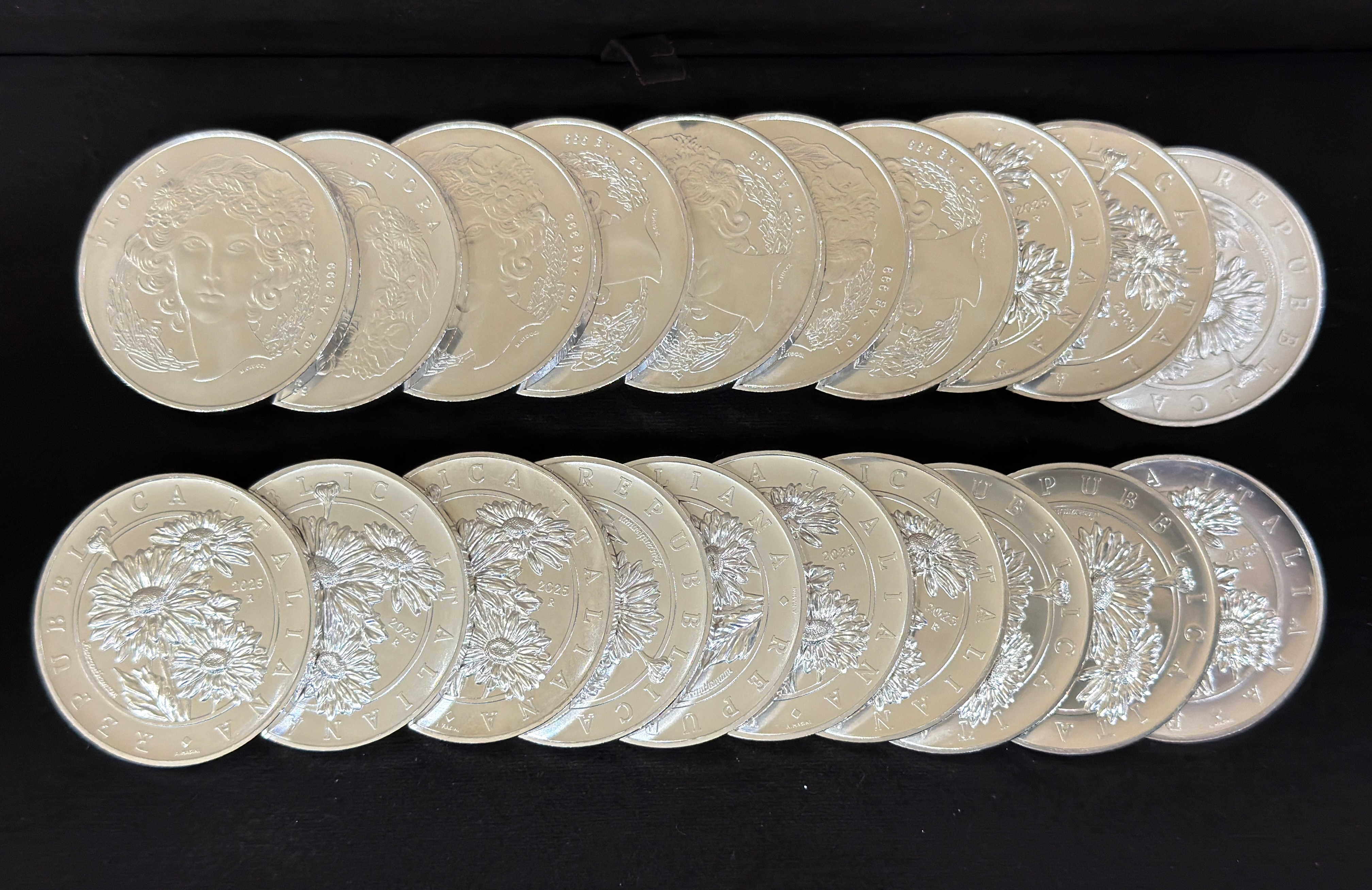 2025 Italy 1 oz Silver Flora and Fauna BU - The Daisy 1Tube