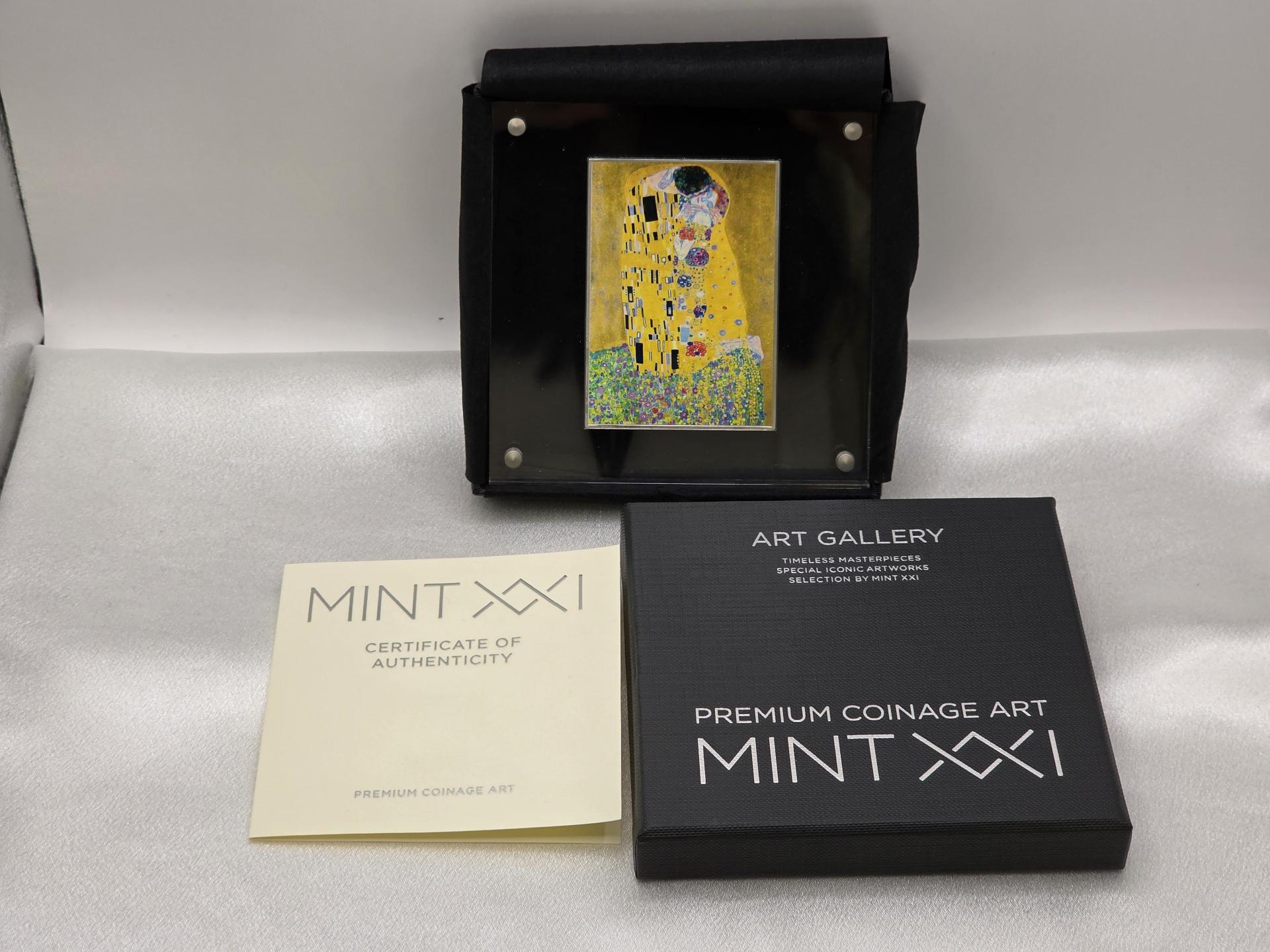 The Kiss MINT XXI Art Gallery 1 oz Proof Silver Coin