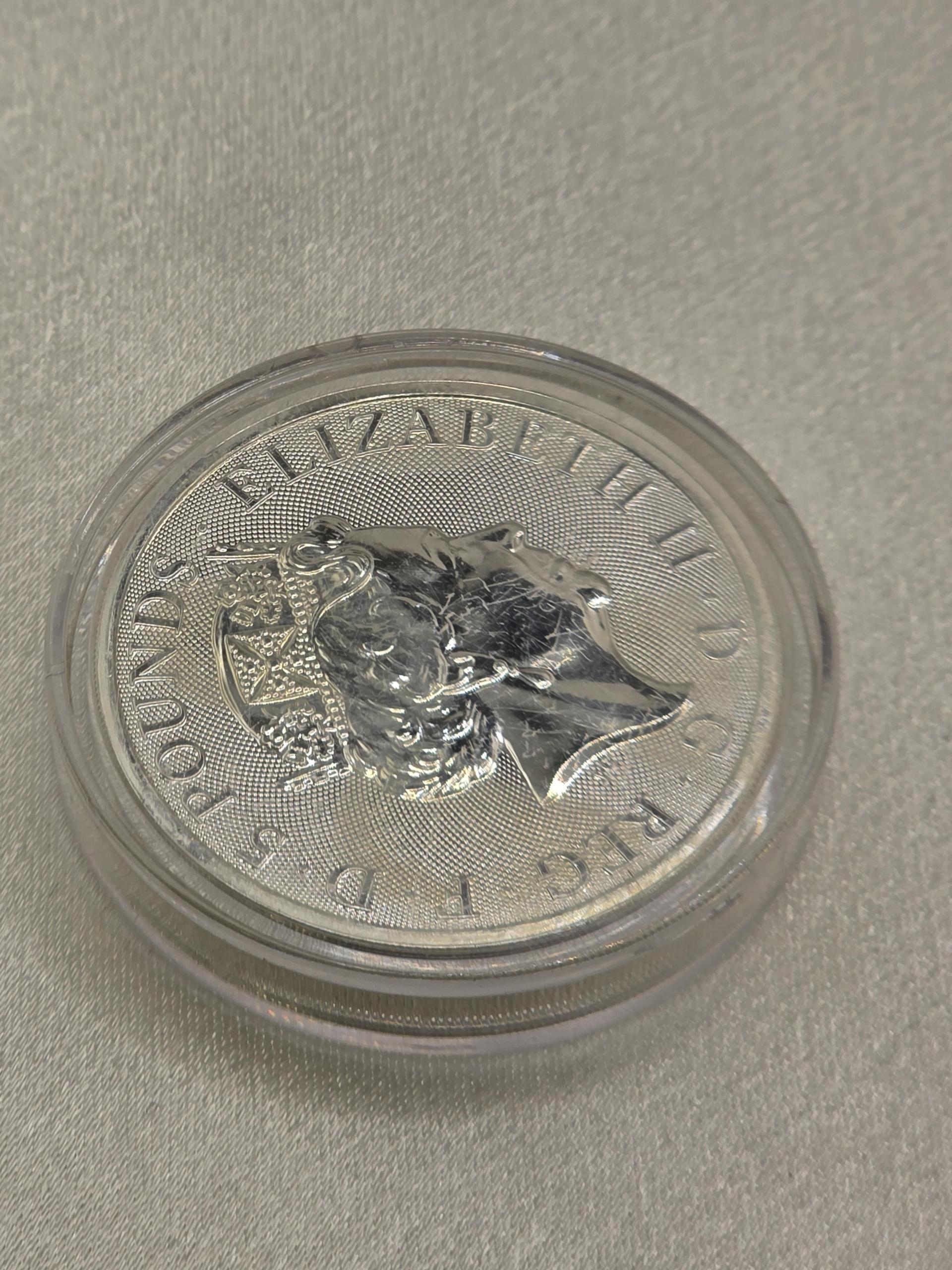 2019 Queen's Beasts Yale of Beaufort 2 oz Silver BU