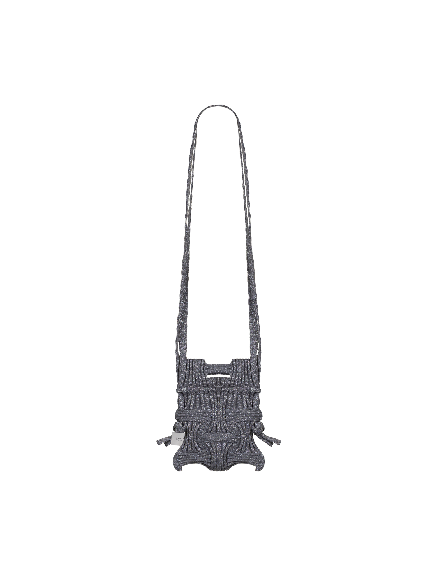 Mini Cross Bow Bag Glitter Silver : PLEATSMAMA: Sustainable