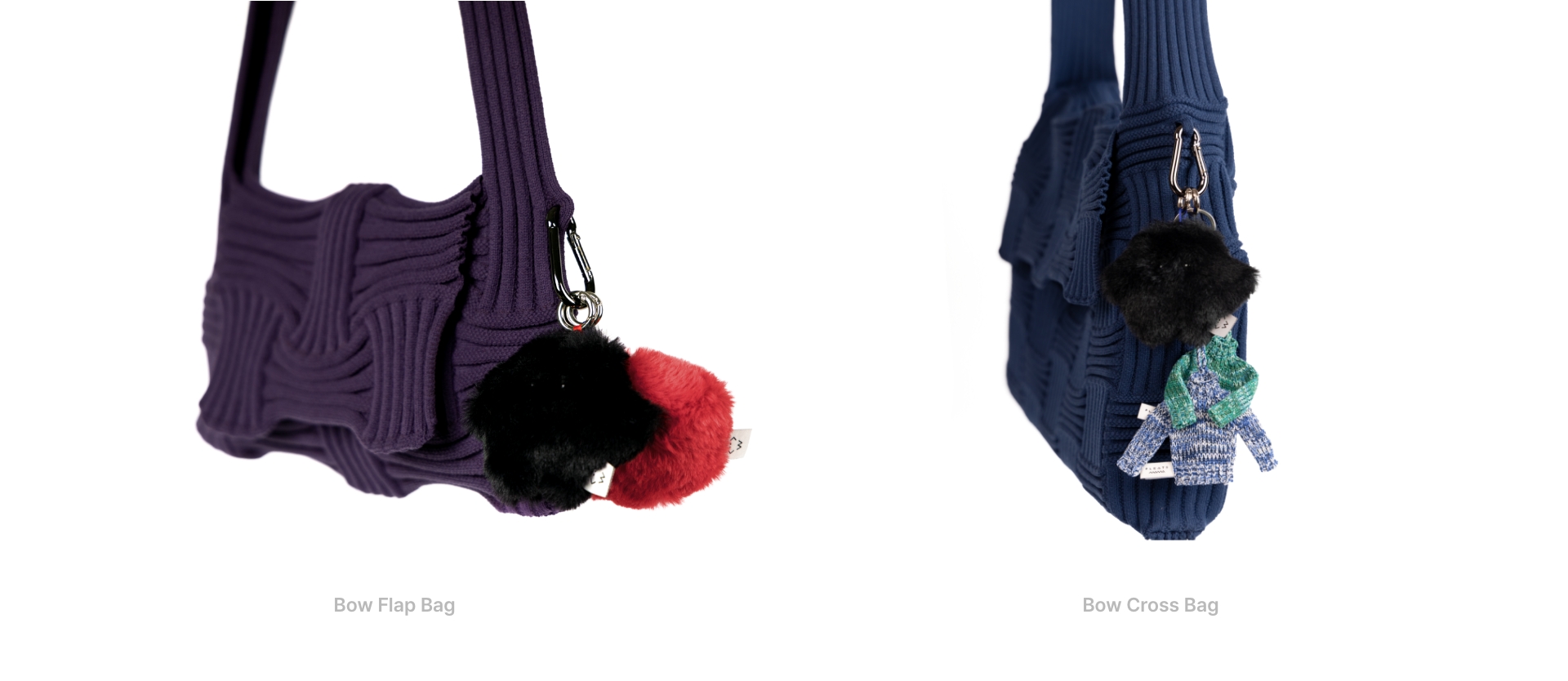 [Free Organza Bag]Bow Cross Bag Black