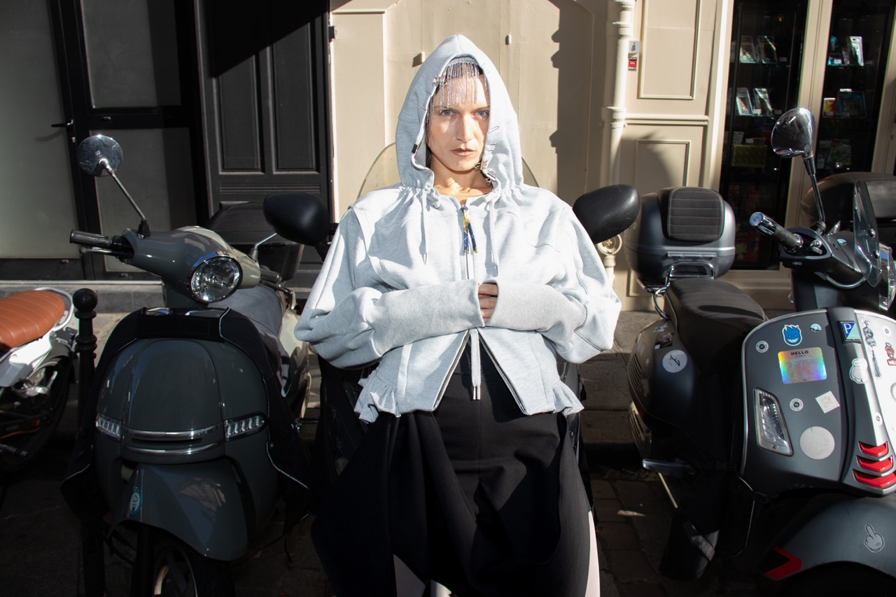 Voo Hoodie Zip-up (Melange Gray)