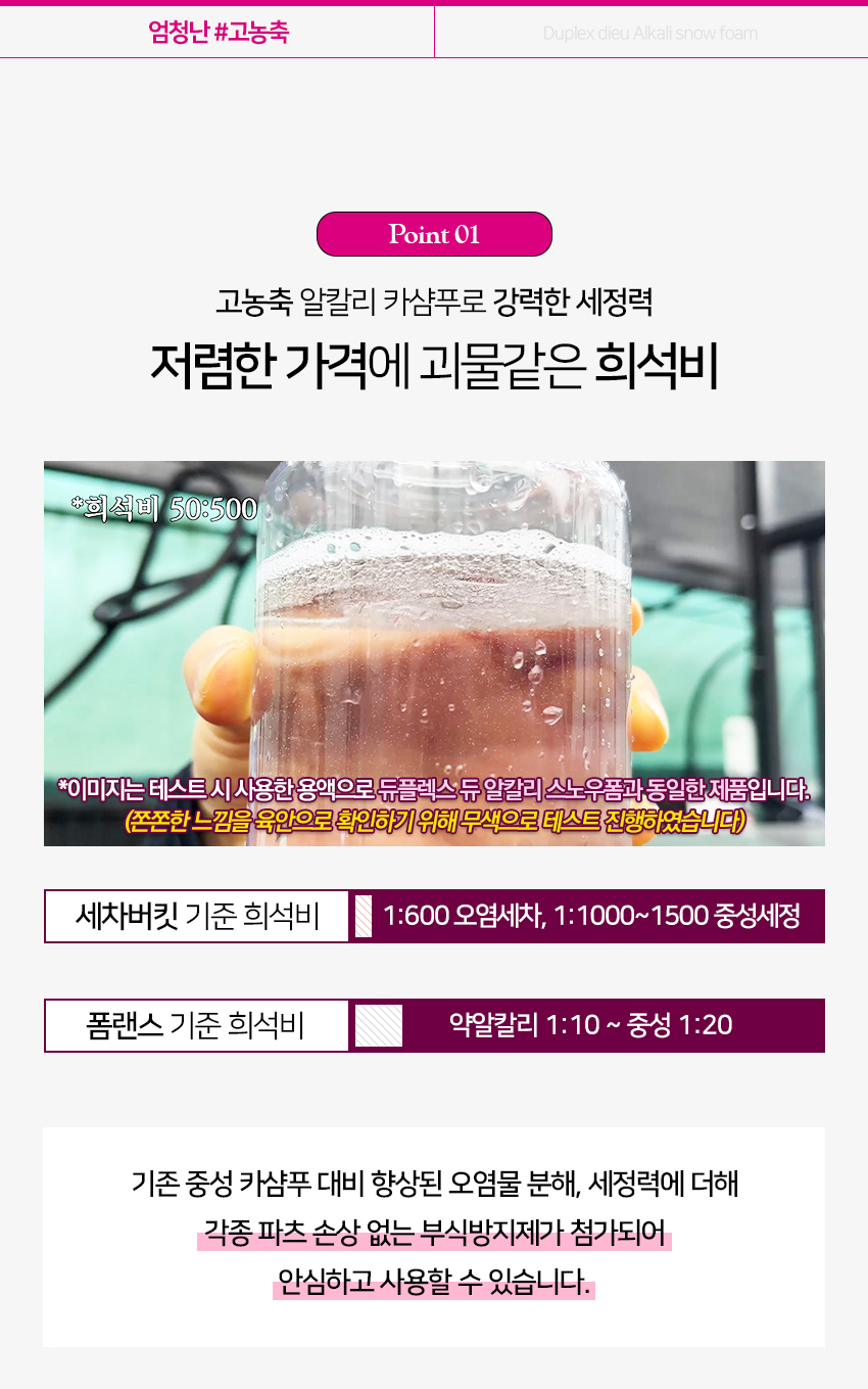 듀플렉스 듀 알칼리 스노우폼 500ml 카샴푸 폼건세차