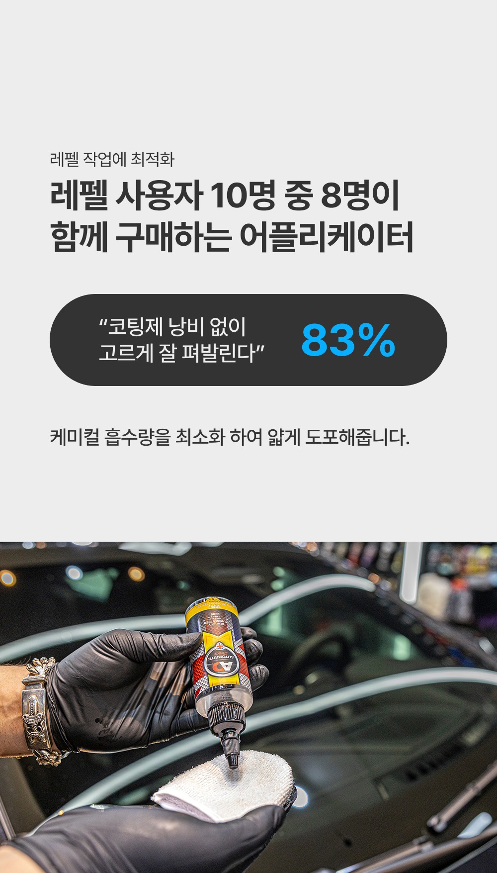 AD 신형 레펠 50ml 유리 발수 코팅제 + AD 글래스 어플리케이터 2pack
