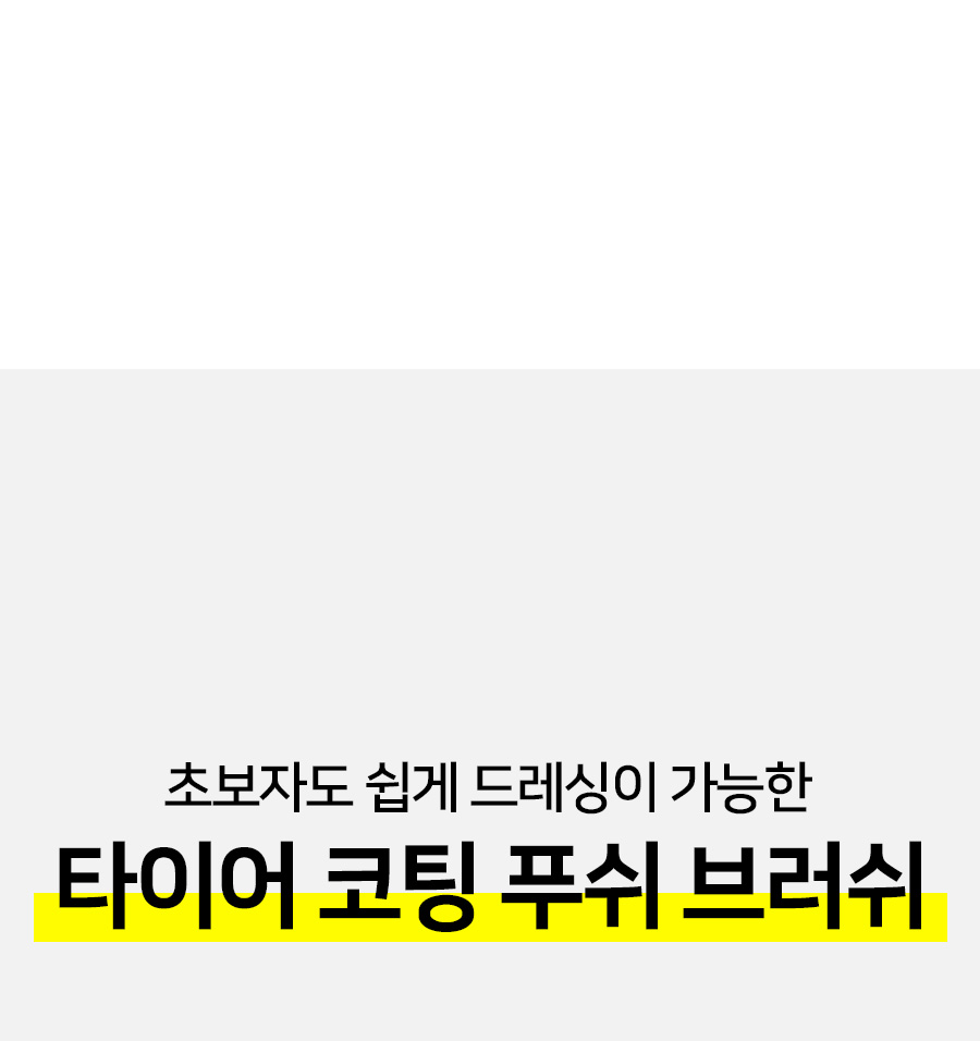 듀플렉스 듀 타이어 코팅 푸쉬 브러쉬 1EA 드레싱 미세모