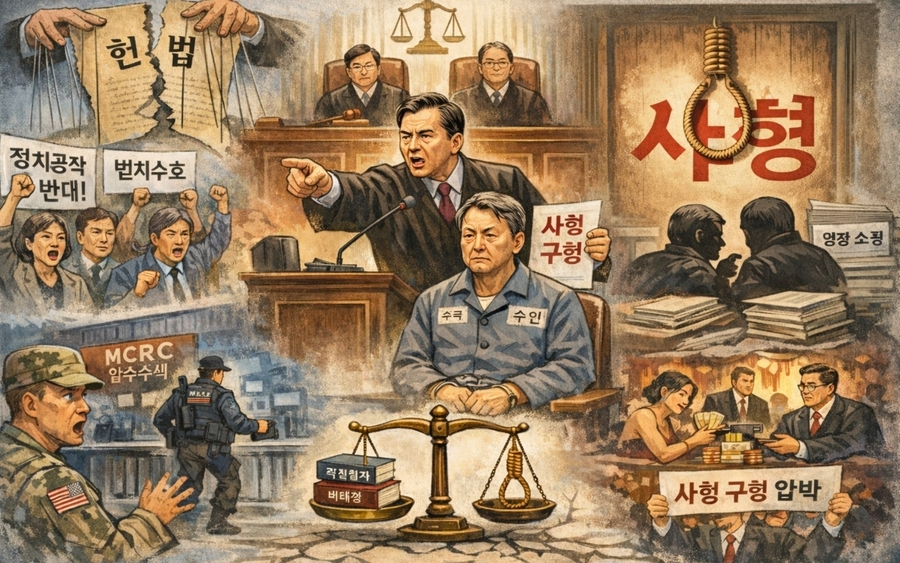 ▲ 특검 광풍은 법치가 아니라 정치공작이나 다름 없다. 민주당이 주도하는 대로 따라하는 정치재판에 불과하다.ⓒ 챗GPT