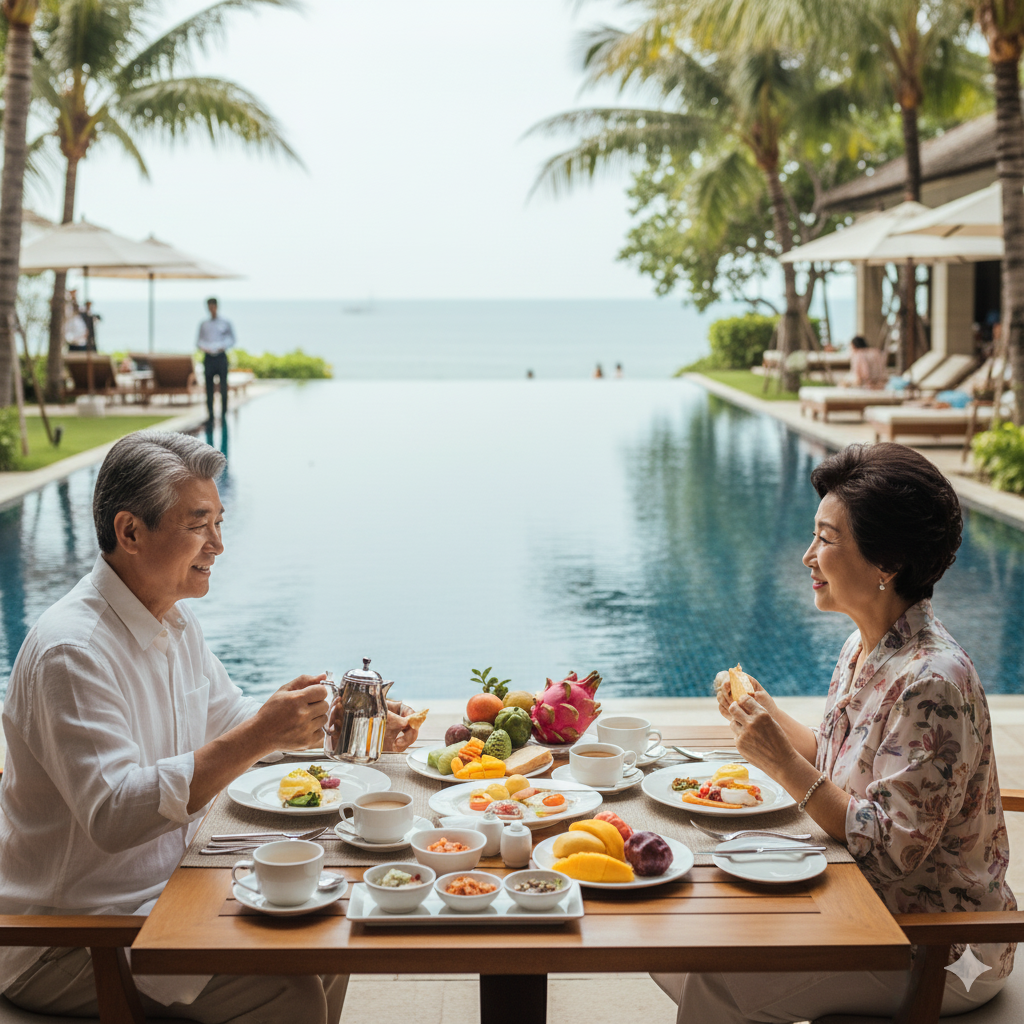 ํธํ
์์ฝ ํ ๊ณณ์์ ์ฆ๊ฑฐ์ด ์์ฌ๋ฅผ ํ๋ ์๋์ด