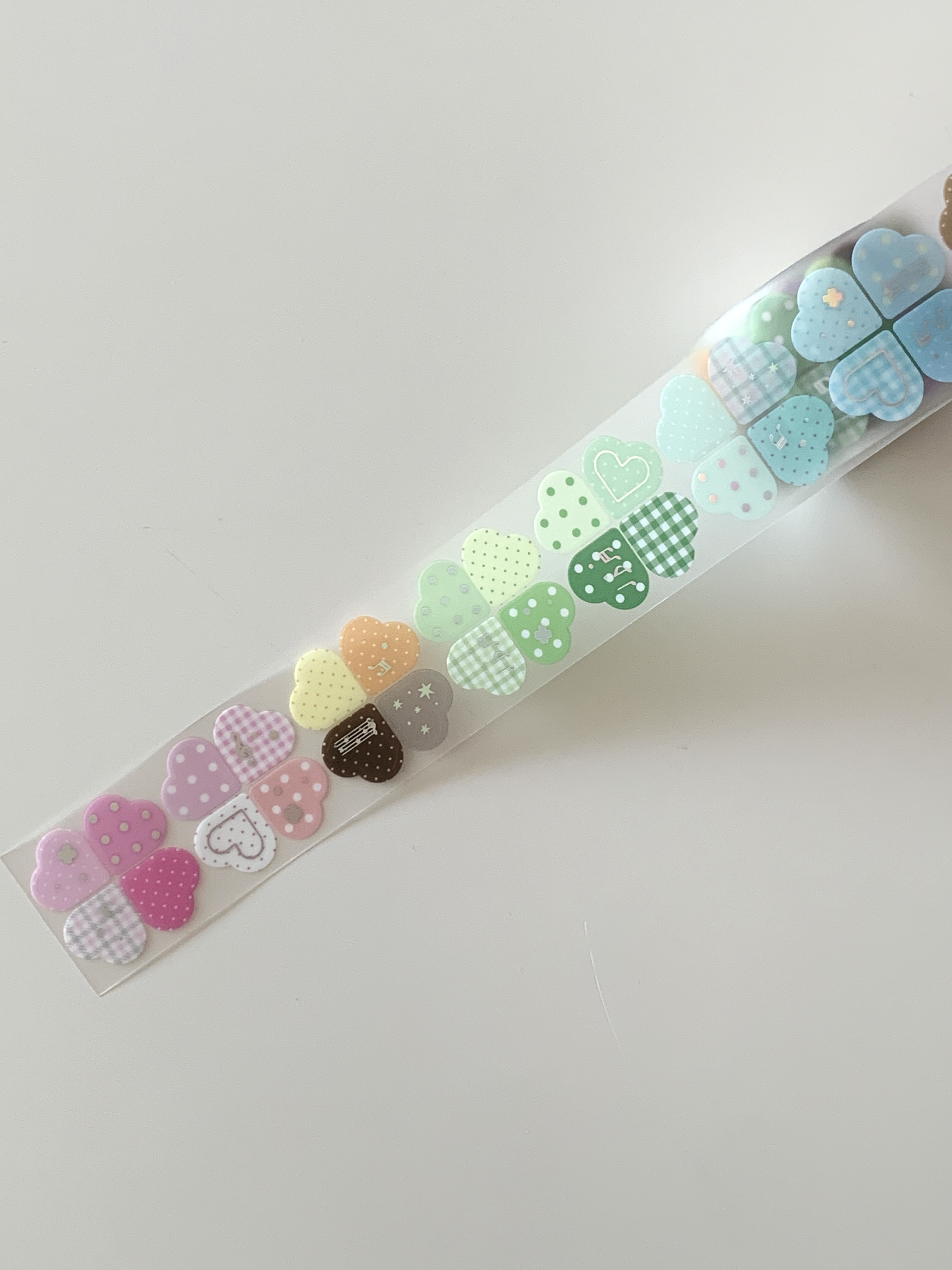 Lovers Pick Me | Let's make a clover Silver Foil Kiss-Cut Tape