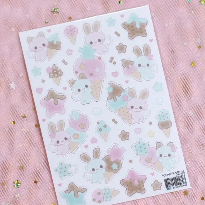 Angora Lora | Mint strawberry icecream sticker