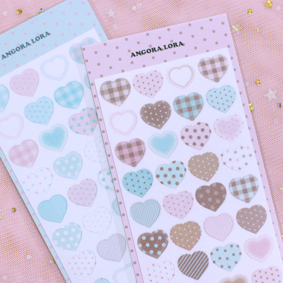 Angora Lora | Mint heart sticker (2 types)