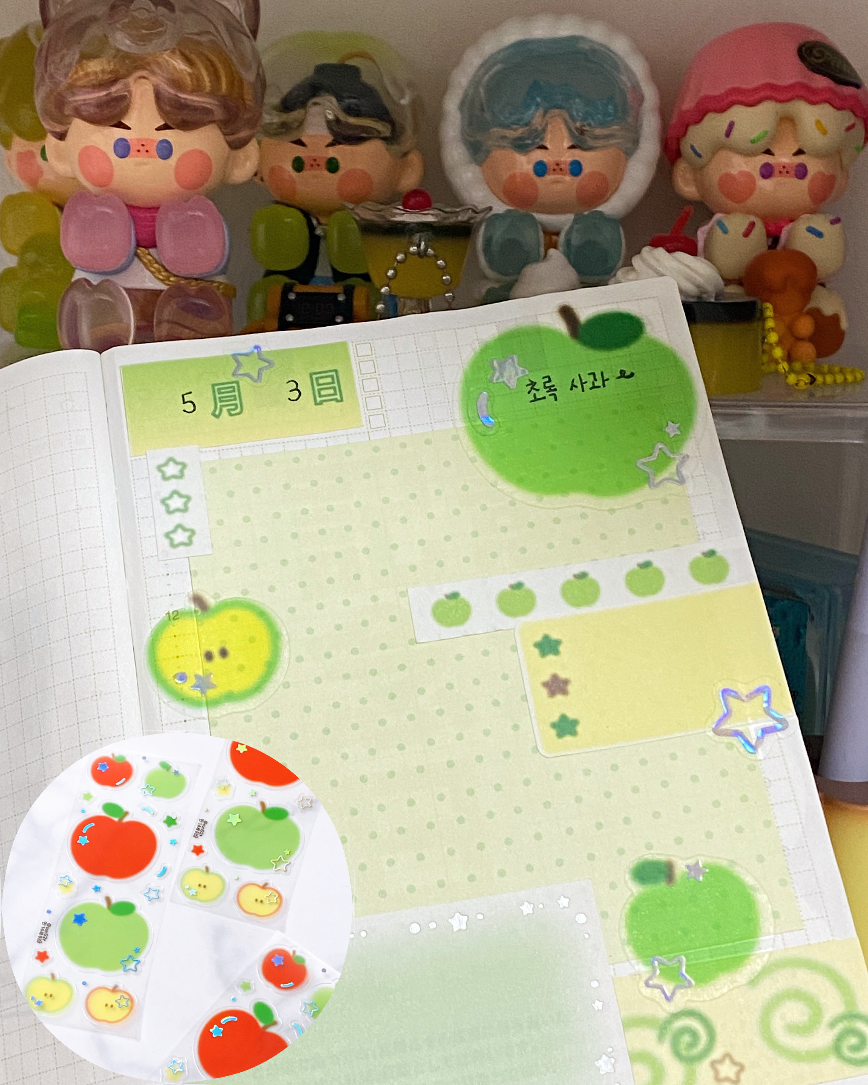suns2t_ | Cut-to-Use Paper Stickers (4 Types)