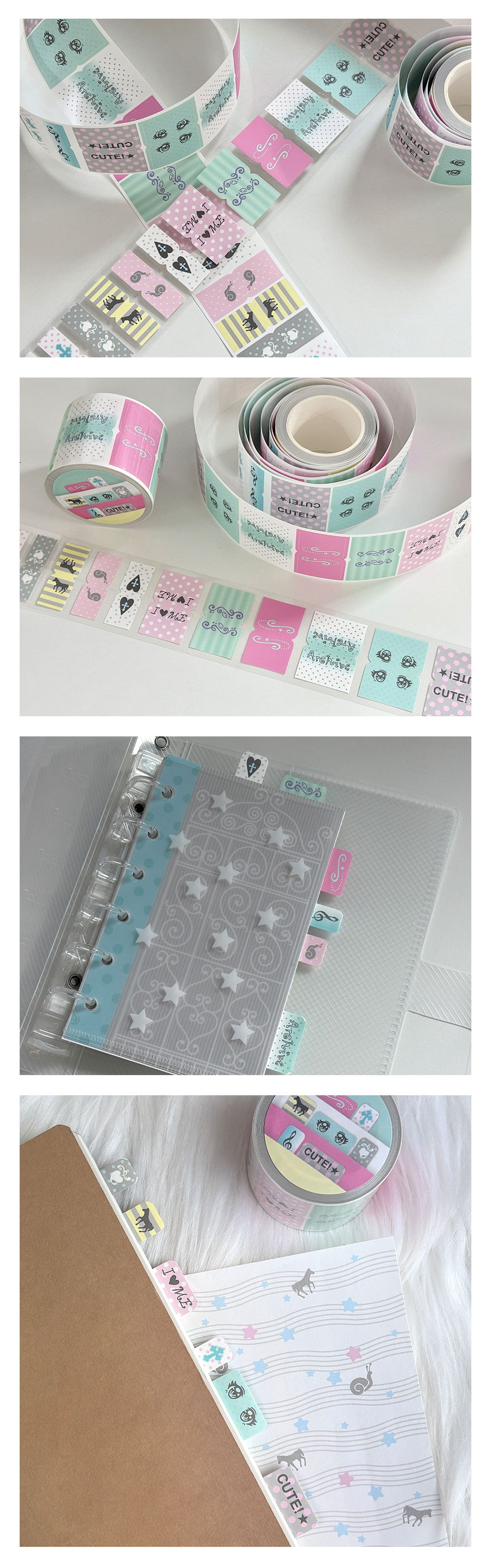 빗바이빗 | Index Kiss cut tape - pastel